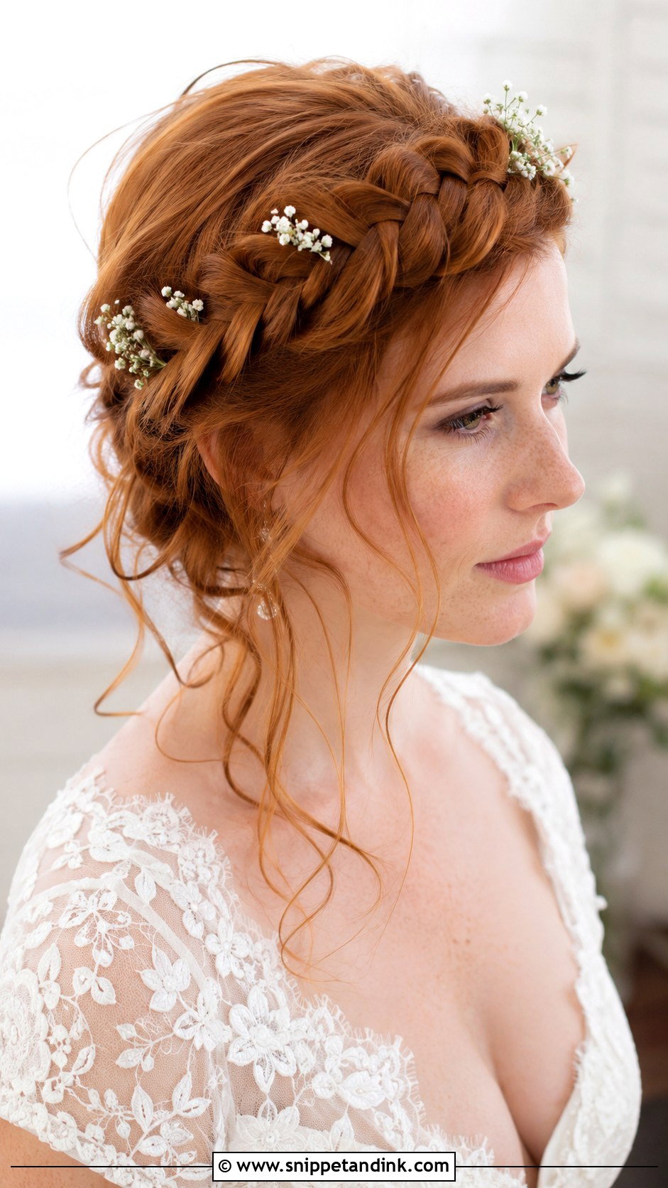 Braided Crown Wedding Hairstyle - Snippet and Ink - 35 Wedding Hairstyle Ideas