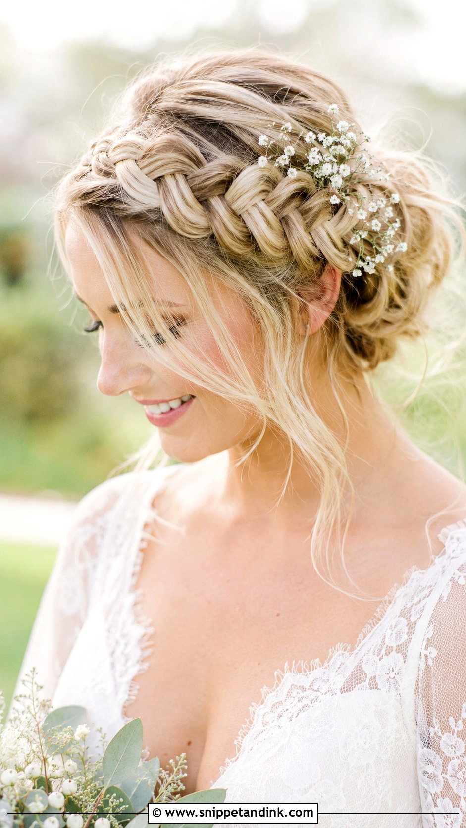 Braided Crown Wedding Hairstyle - Snippet and Ink - 35 Wedding Hairstyles