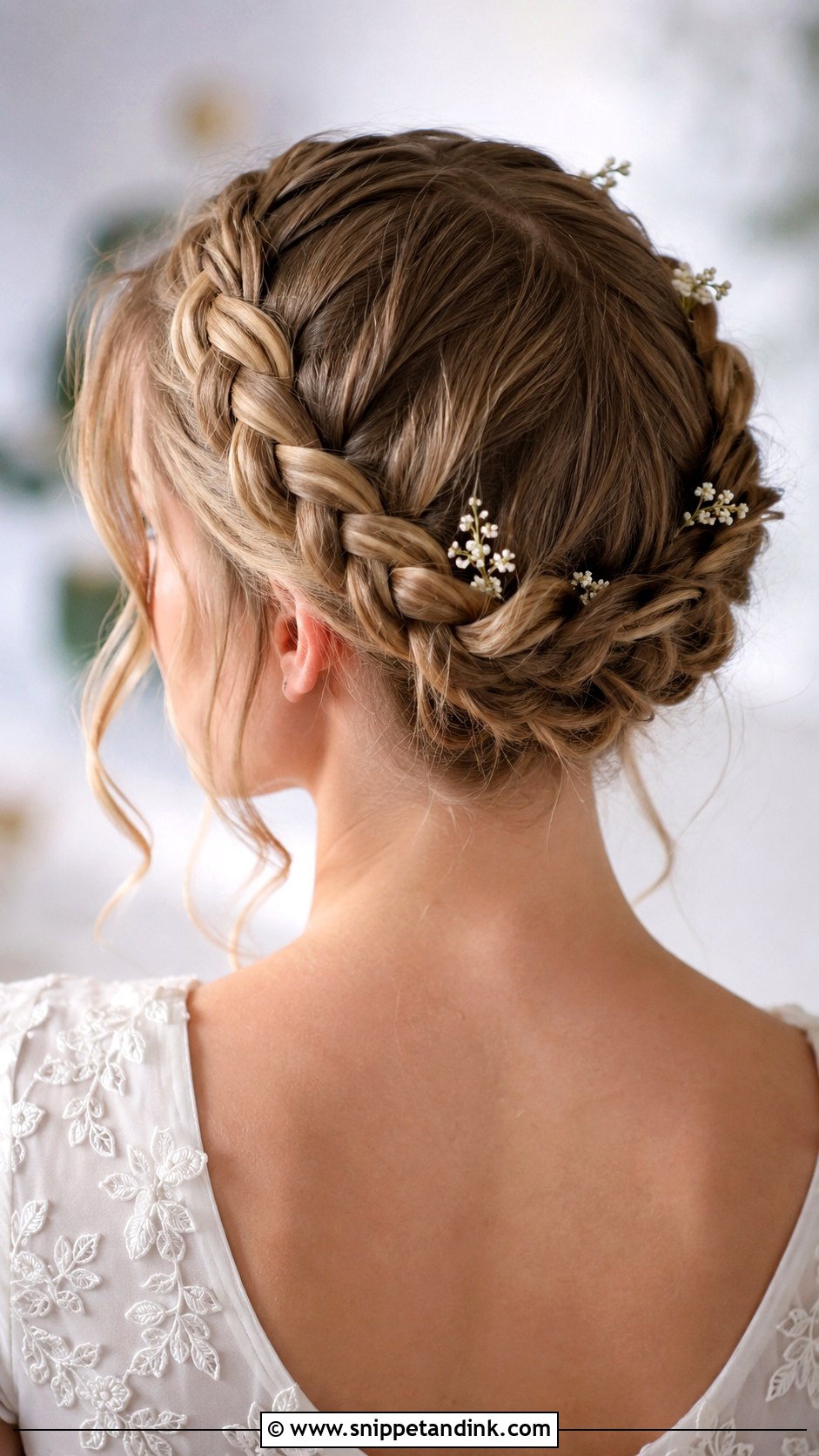 Braided Crown Wedding Hairstyle Step By Step - Snippet and Ink - 15 Wedding Hairstyles Step By Step