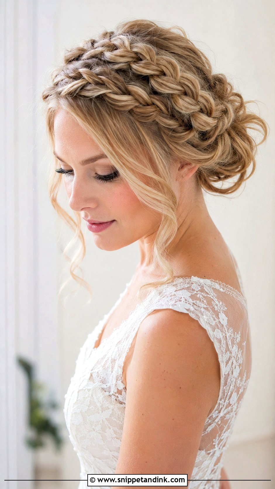 Braided Crown Wedding Hairstyle Tutorial - Snippet and Ink - 15 Wedding Hairstyle Tutorial Videos