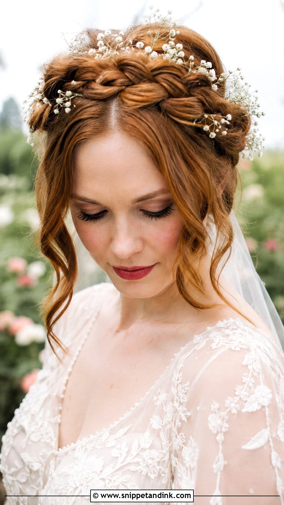 Braided Crown Wedding Hairstyle for Medium Hair - Snippet and Ink - 20 Wedding Hair Styles Medium Hair