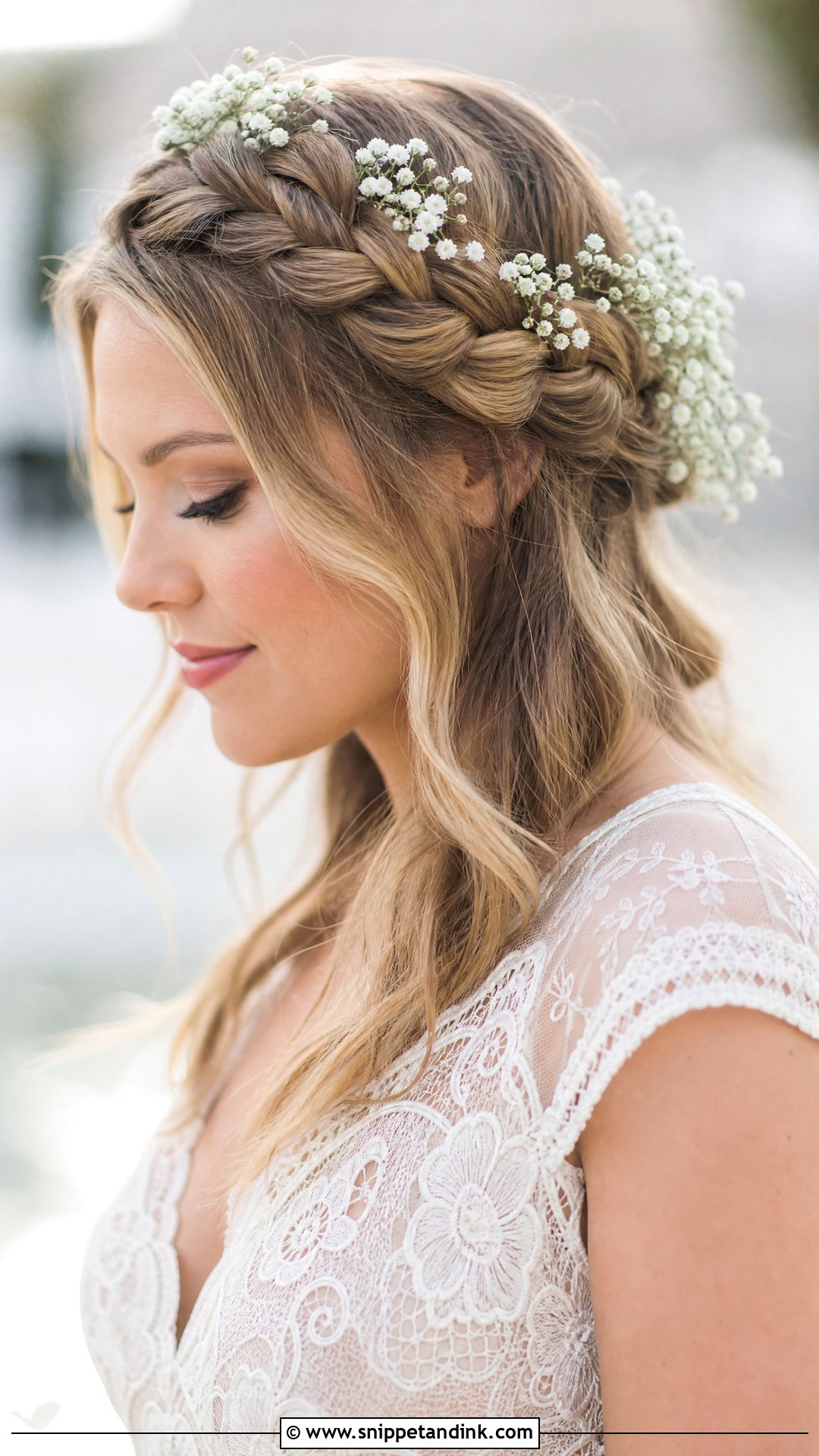Braided Crown Wedding Style - Snippet and Ink - 30 Easy Wedding Hairstyles