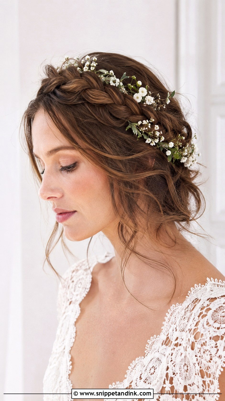 Braided Crown Wedding Style - Snippet and Ink - 20 Bride Hair Styles 2024