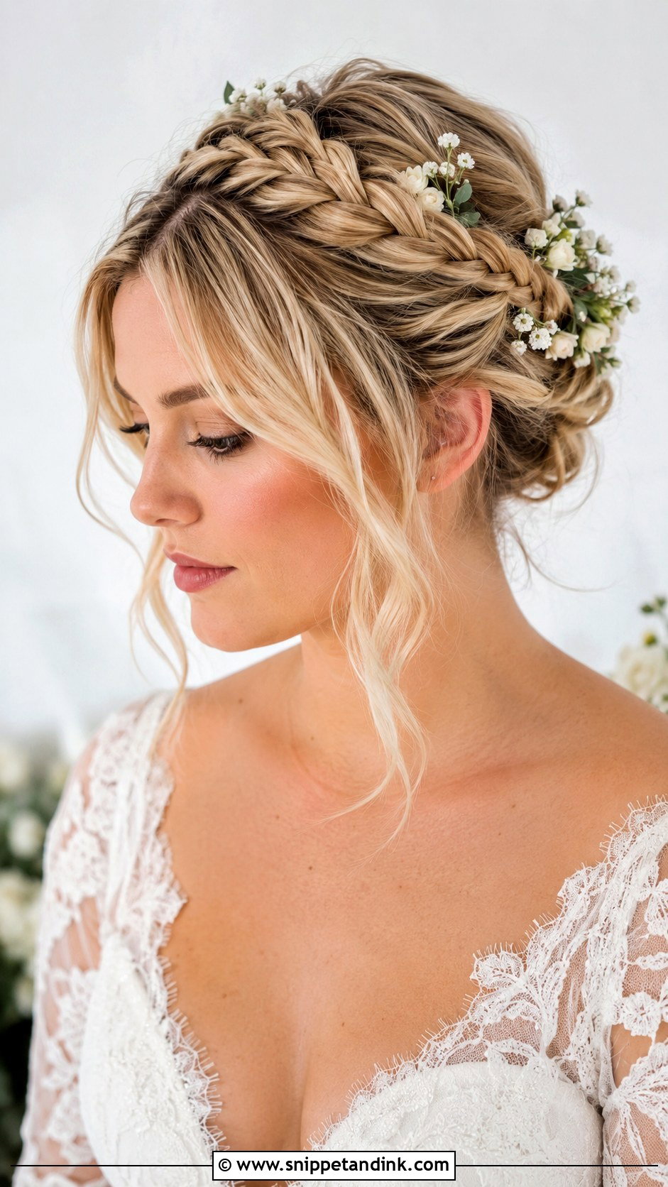 Braided Crown Wedding Updo - Snippet and Ink - 25 Classy Bridal Hair Ideas