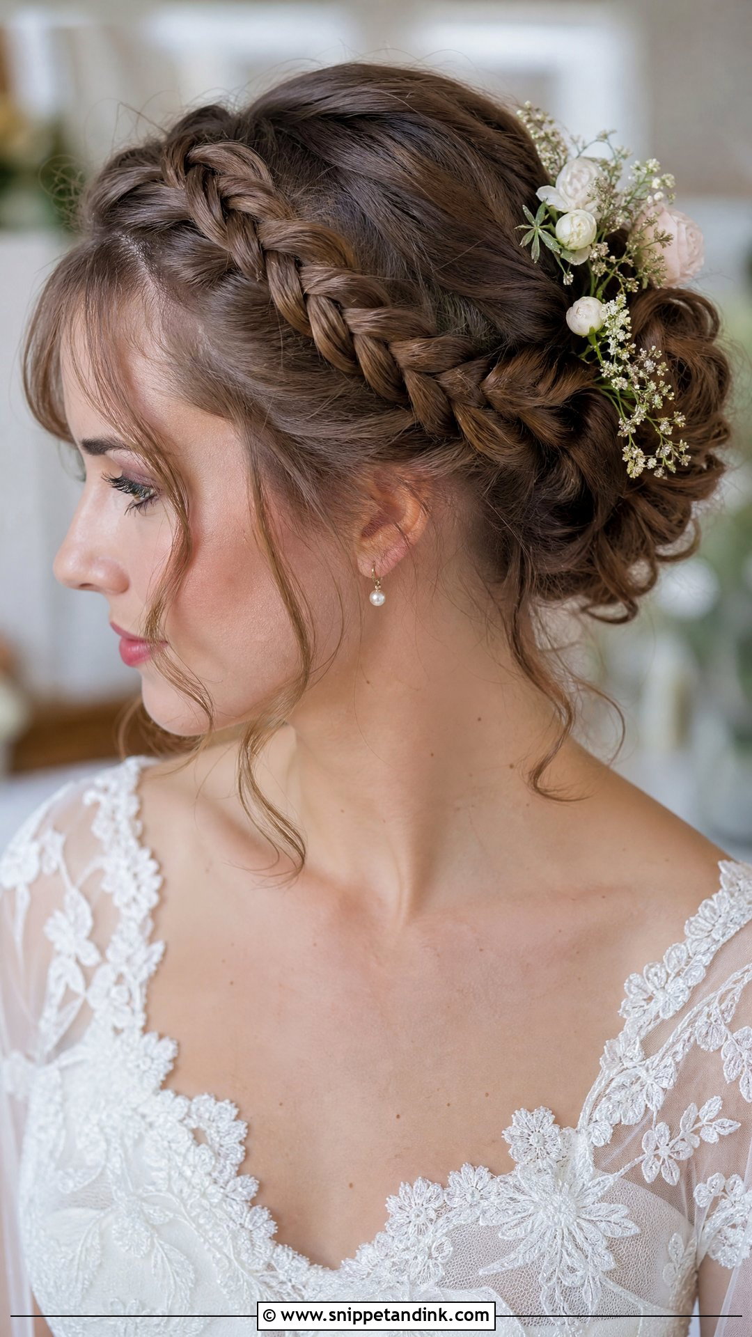 Braided Crown With Bun - Snippet and Ink - 30 Wedding Hair Do Ideas