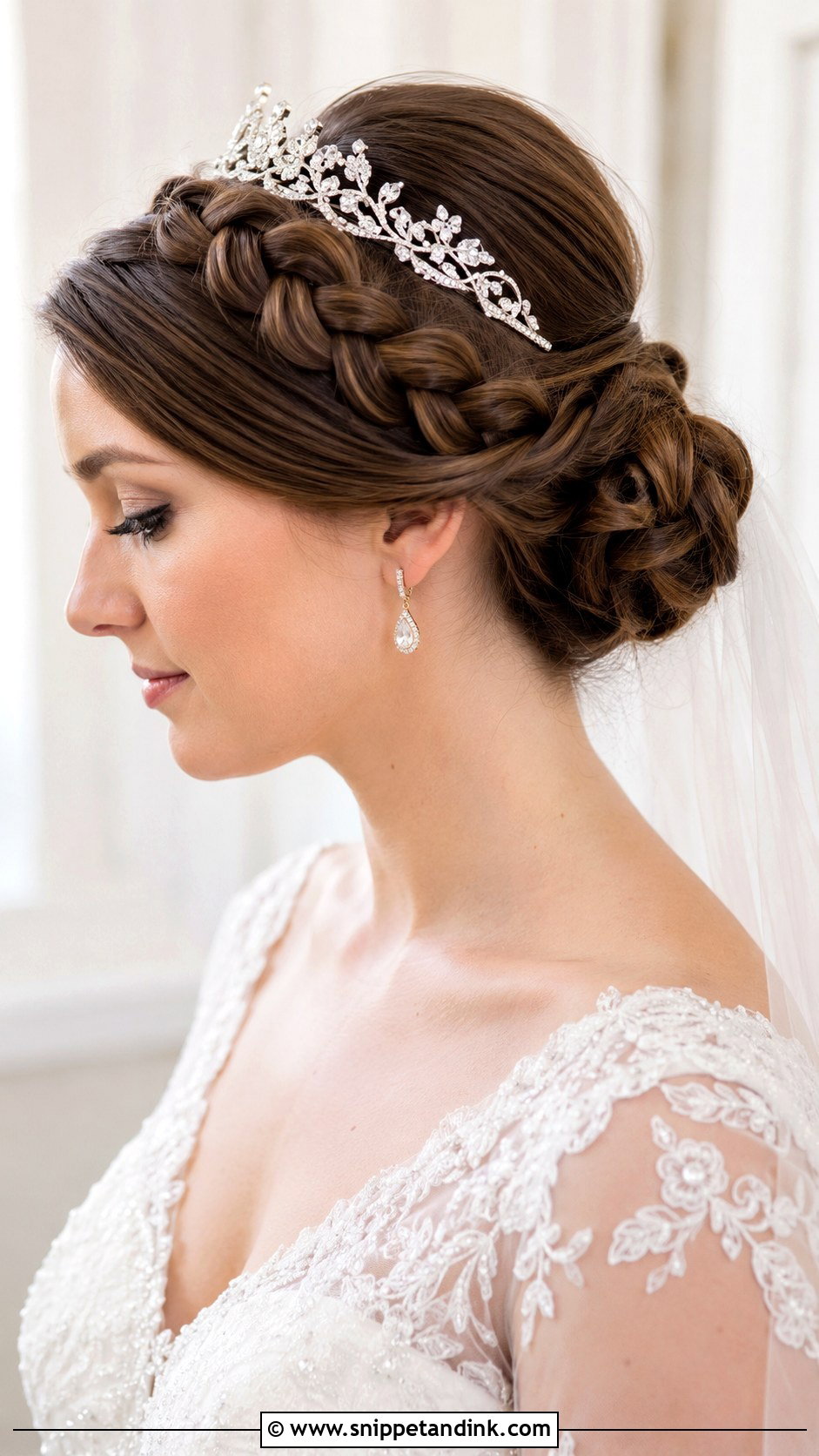 Braided Crown With Bun for Wedding - Snippet and Ink - 25 Braid Hairstyles for Wedding