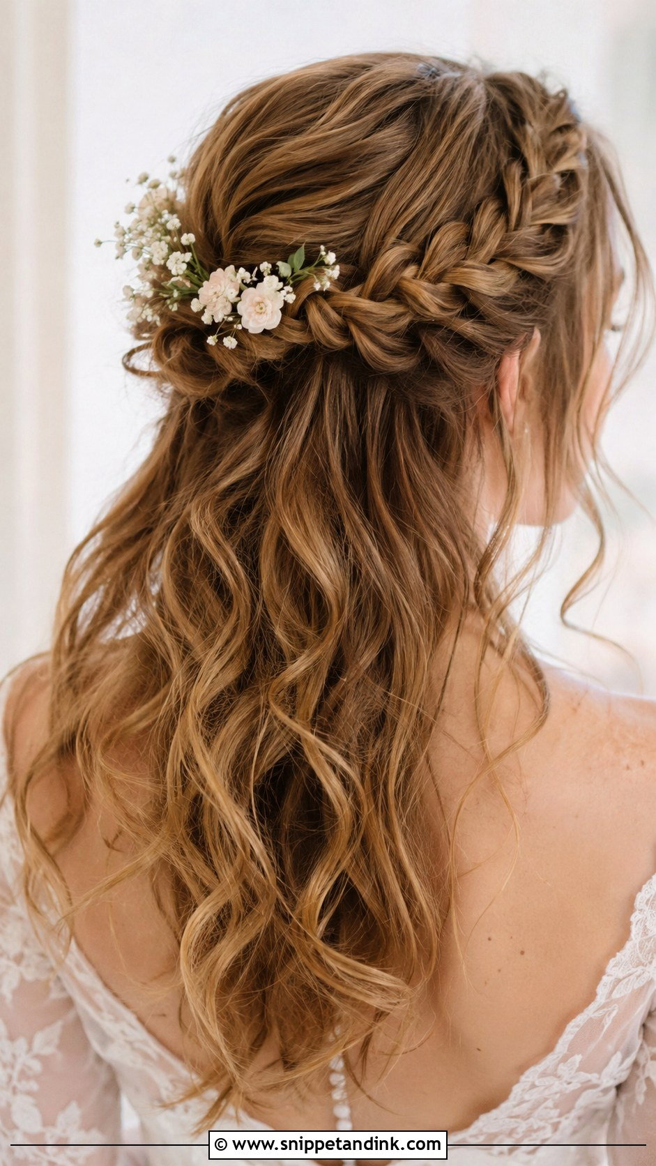 Braided Crown With Curls - Snippet and Ink - 25 Braided Wedding Hair Ideas