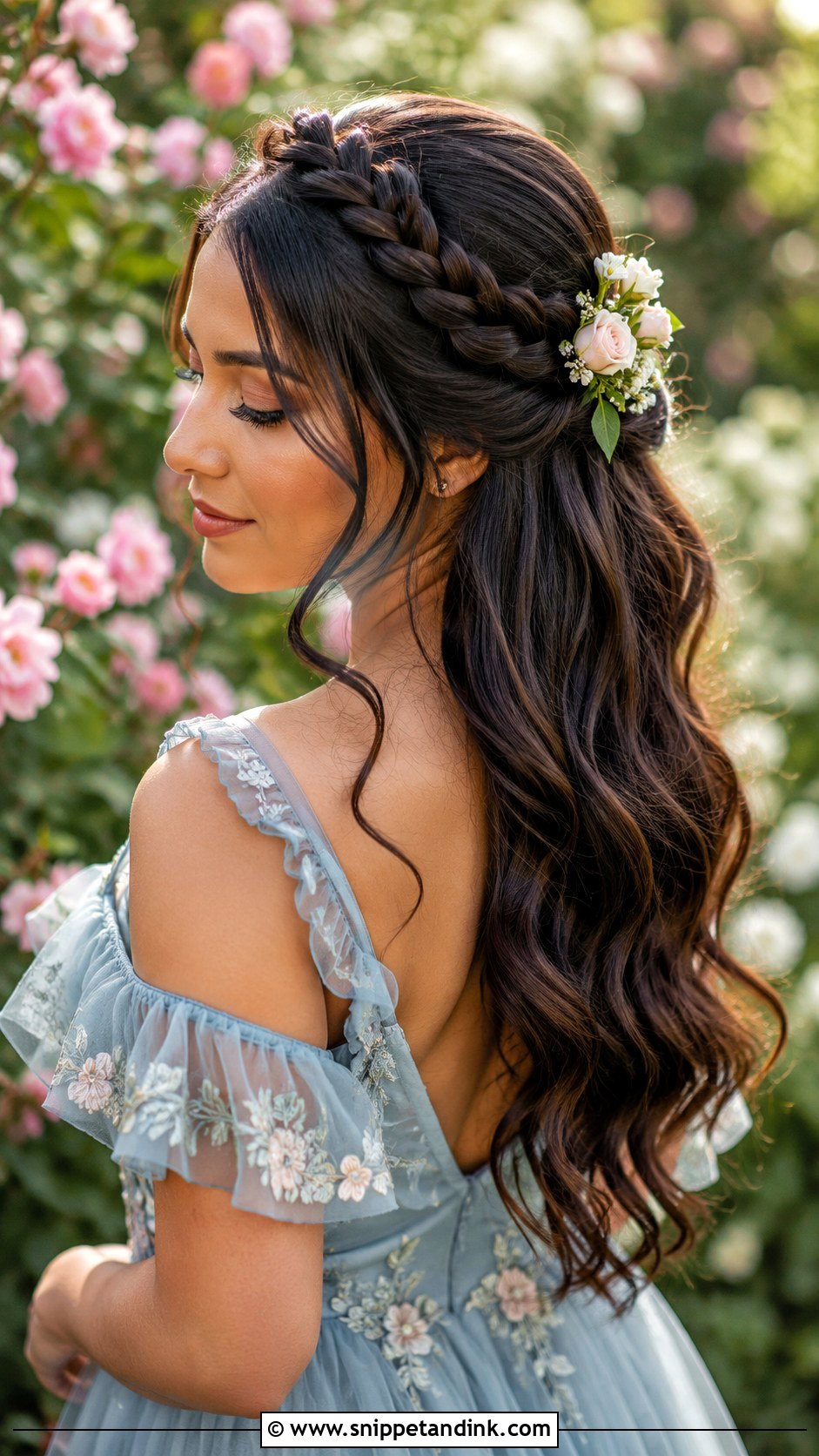 Braided Crown With Loose Waves - Snippet and Ink - 25 Mother of the Bride Hairdos