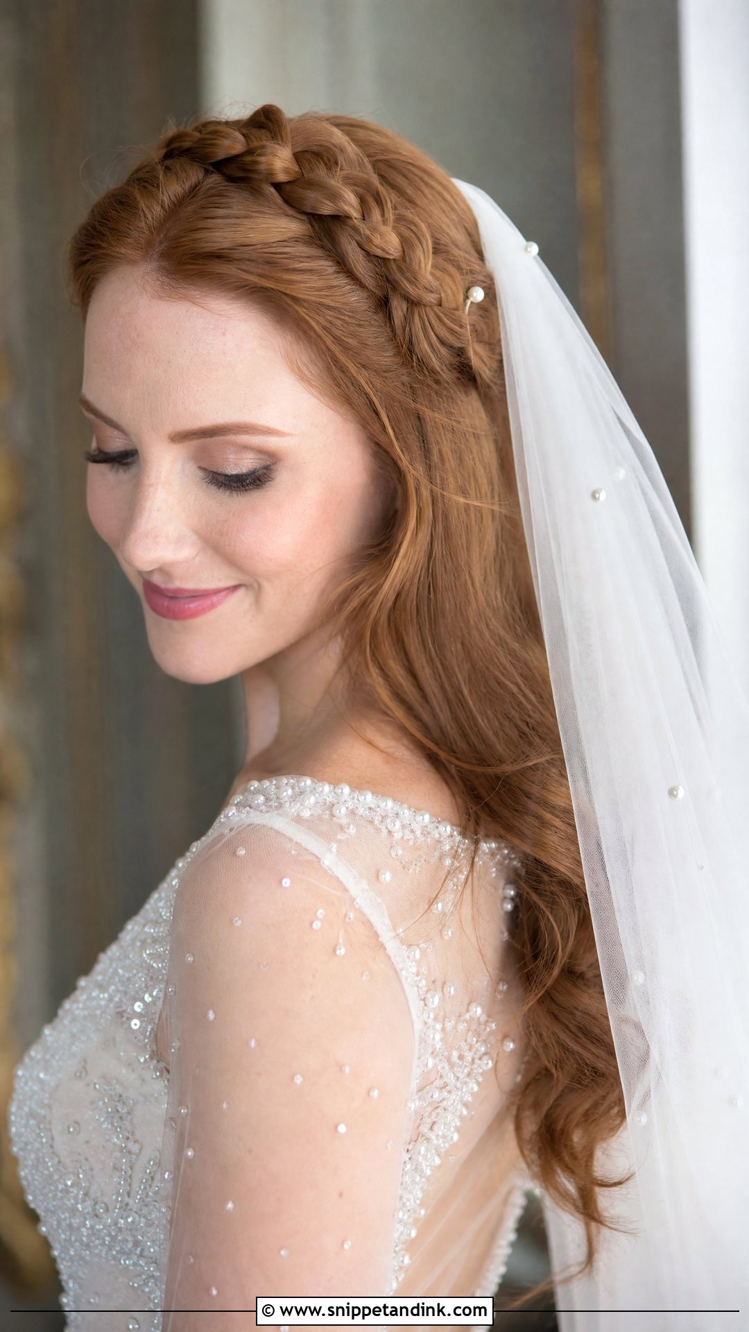 Braided Crown With Veil - Snippet and Ink - 25 Braided Hairstyles for Bride