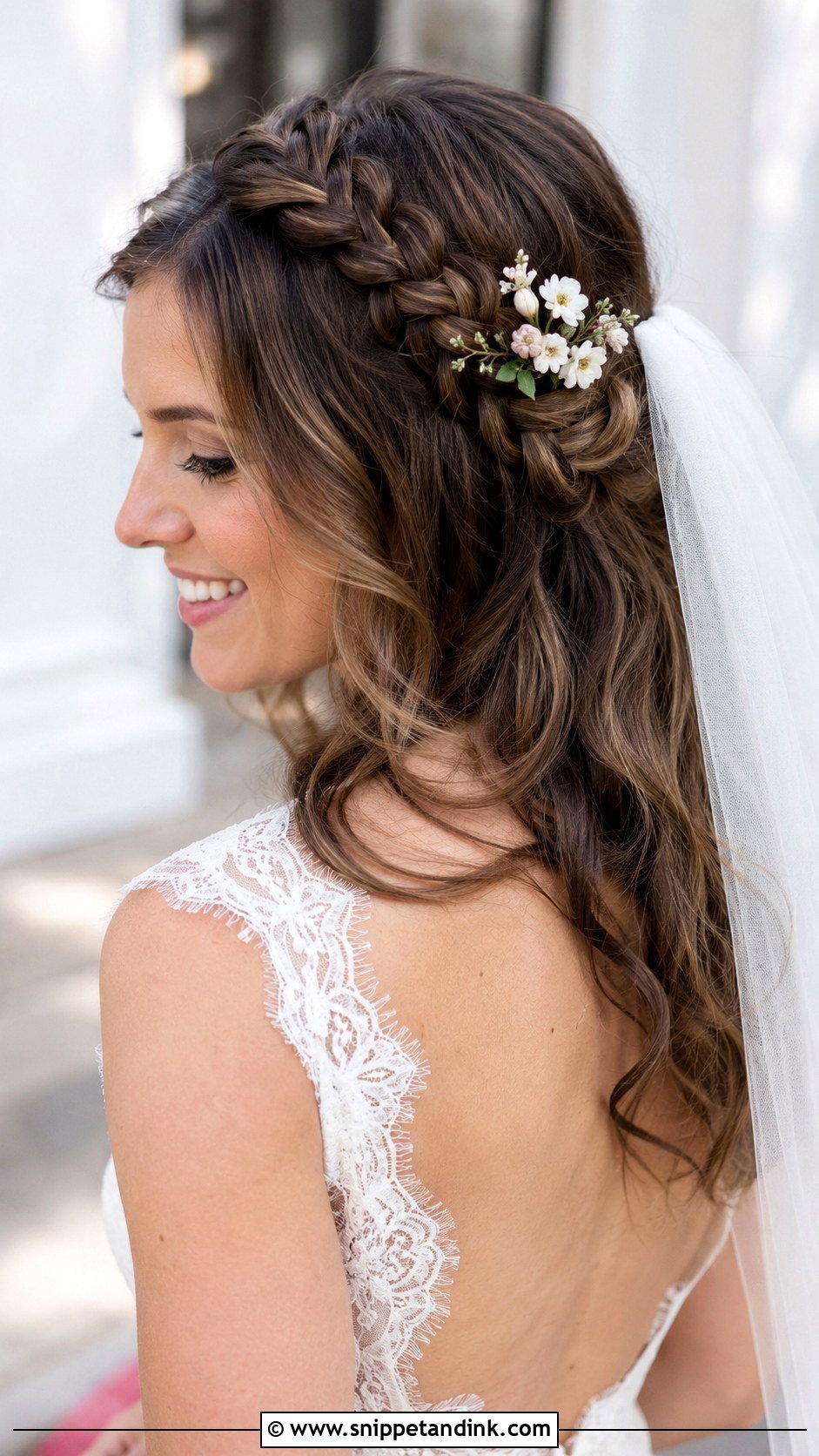 Braided Crown for Bride - Snippet and Ink - 25 Wedding Hair for Bride Ideas