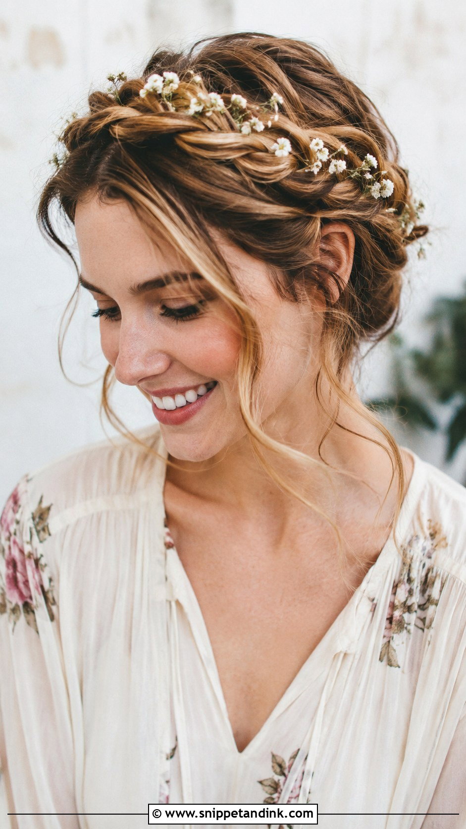 Braided Crown for Engagement - Snippet and Ink - 20 Simple Hairstyle for Engagement Ideas