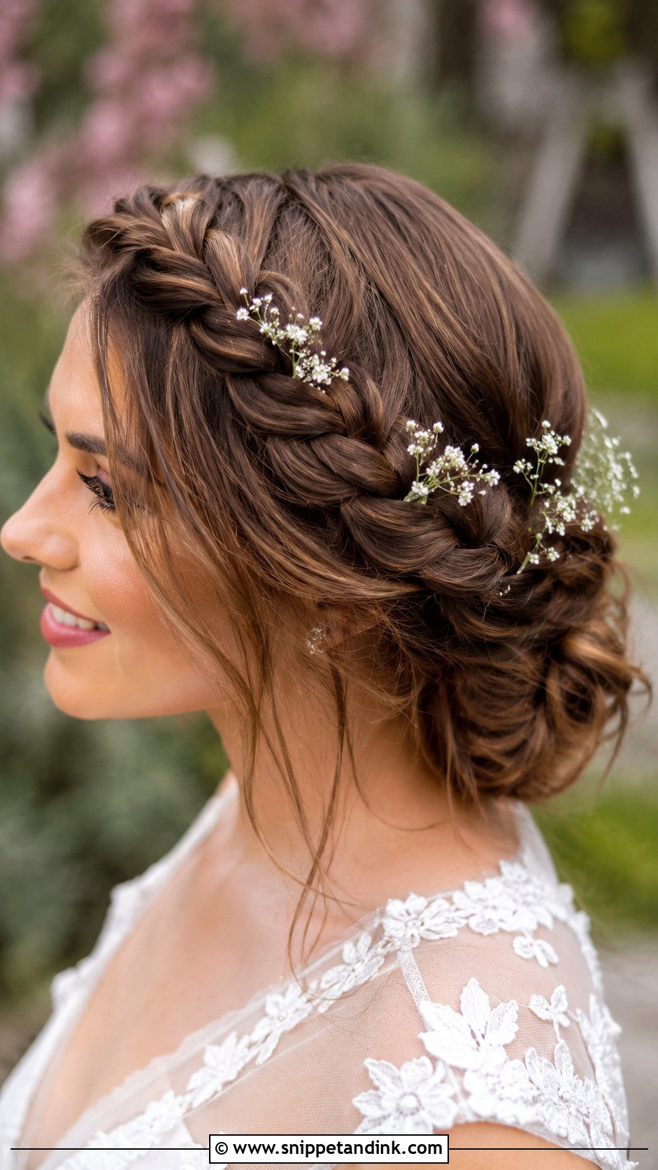 Braided Crown for Fine Hair - Snippet and Ink - 20 Wedding Hairstyles for Fine Hair