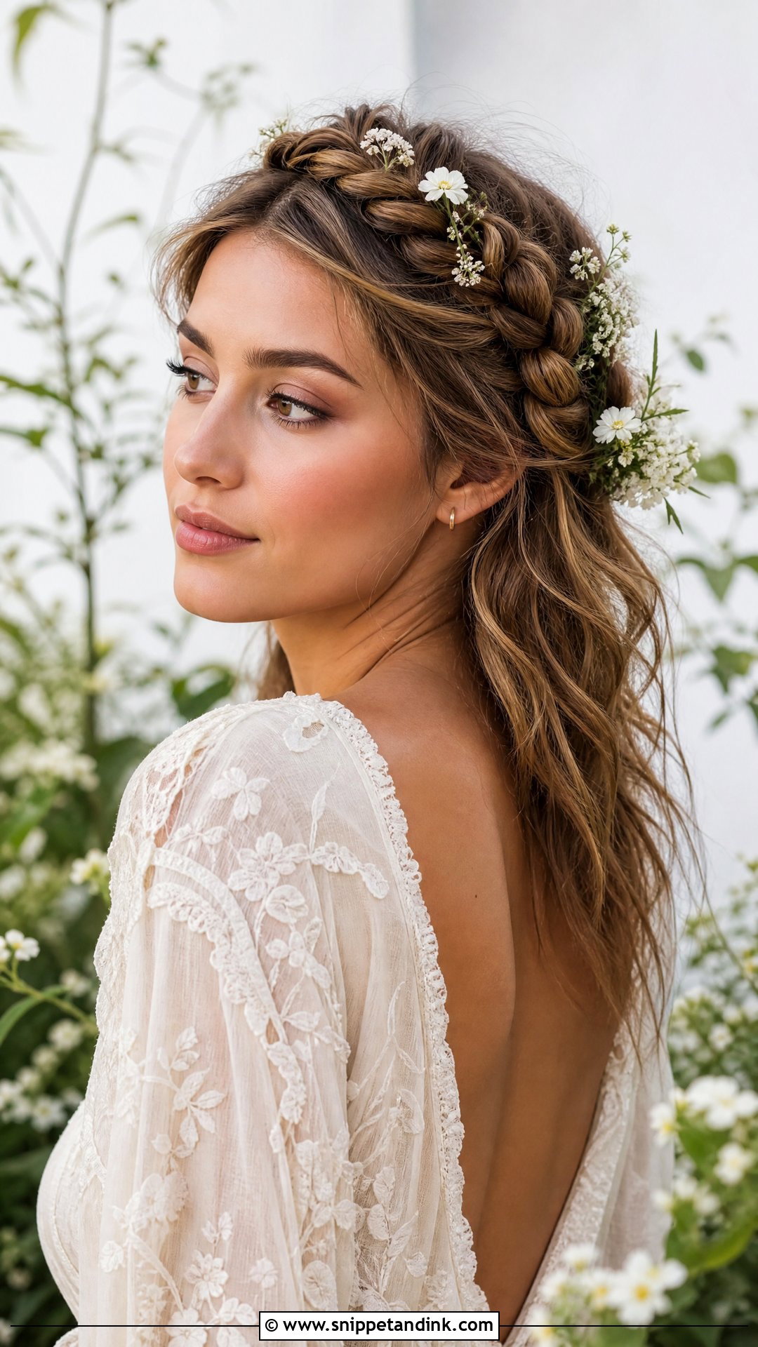 Braided Crown for Long Hair - Snippet and Ink - 20 Mother of the Bride Hairstyles Over 50 Mom Wedding Hairs