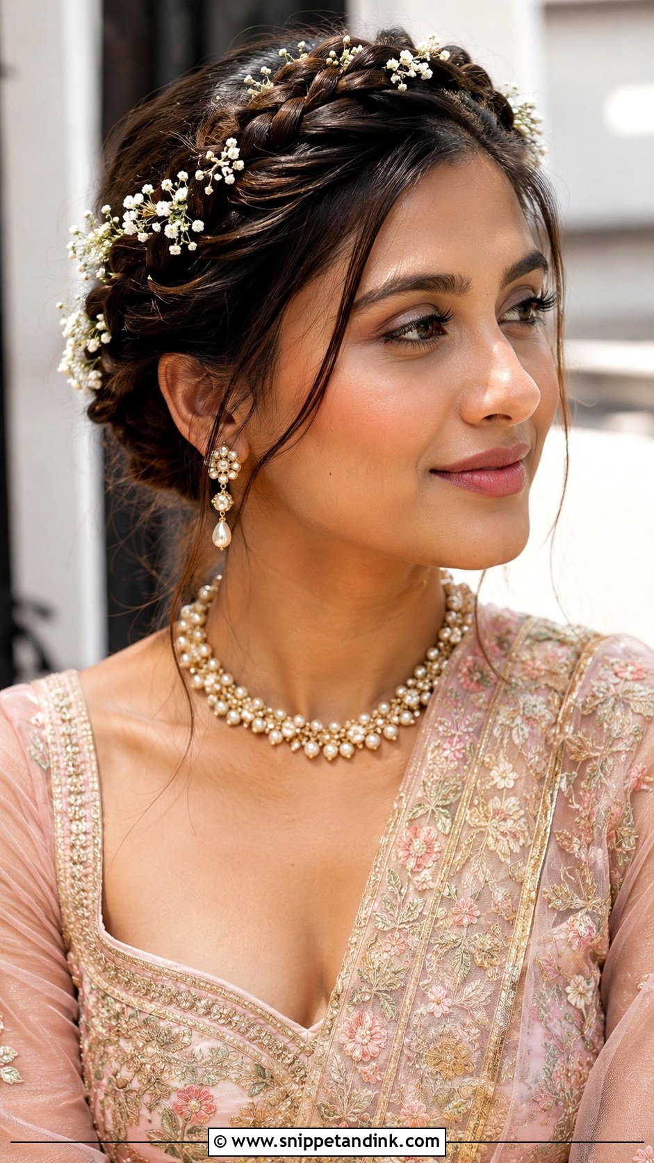 Braided Crown for Marriage Function - Snippet and Ink - 25 Hair Styles for Marriage Function