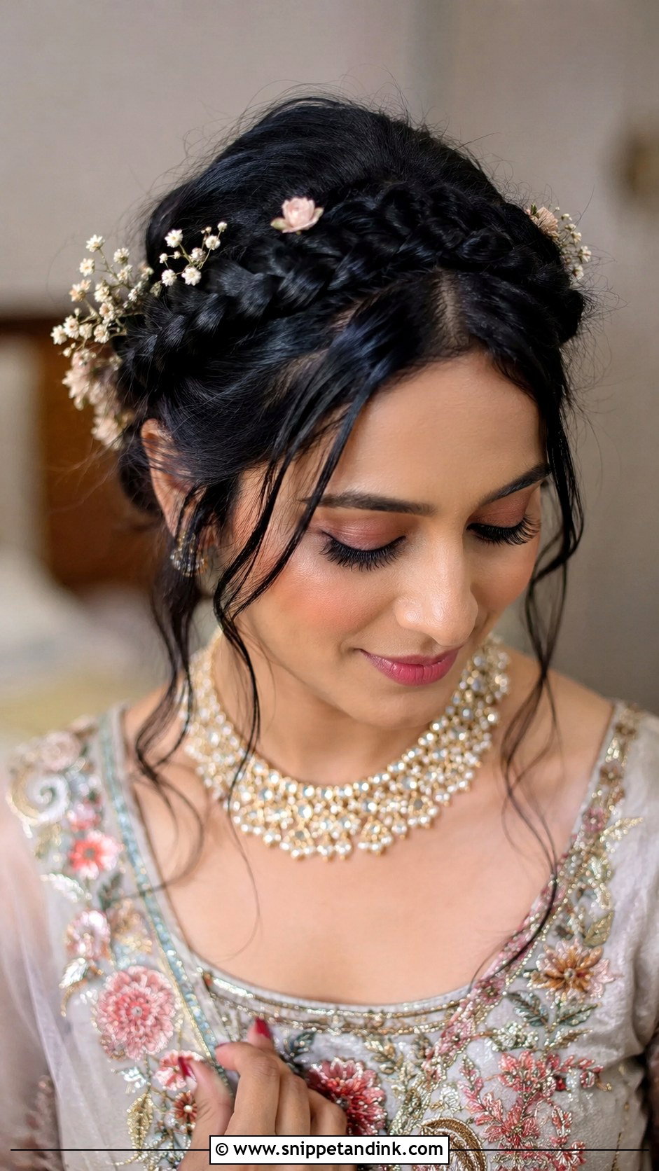 Braided Crown for Medium Hair - Snippet and Ink - 25 Easy Simple Medium Length Hair Hairstyles for Indian Weddings