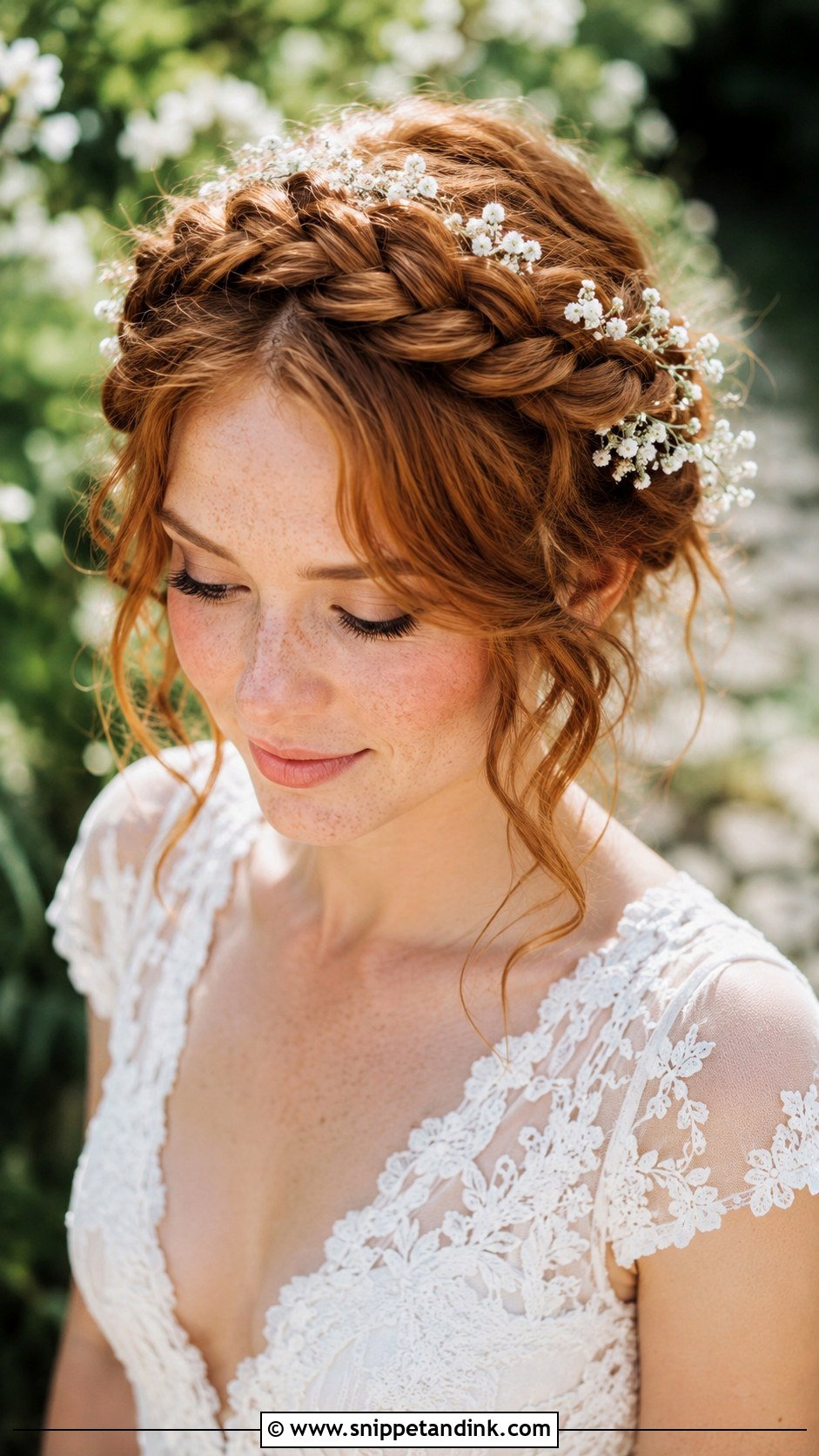 Braided Crown for Red Hair - Snippet and Ink - 25 Red Hair Wedding Hairstyles
