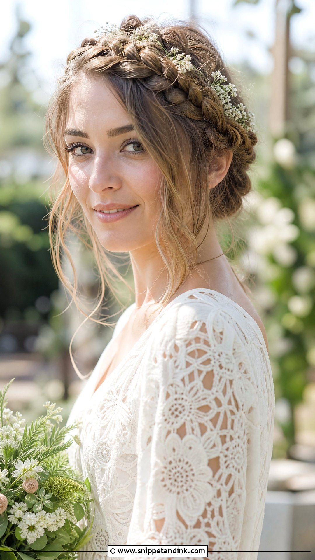 Braided Crown for Short Hair - Snippet and Ink - 20 Easy Wedding Guest Hairstyles Short Hair
