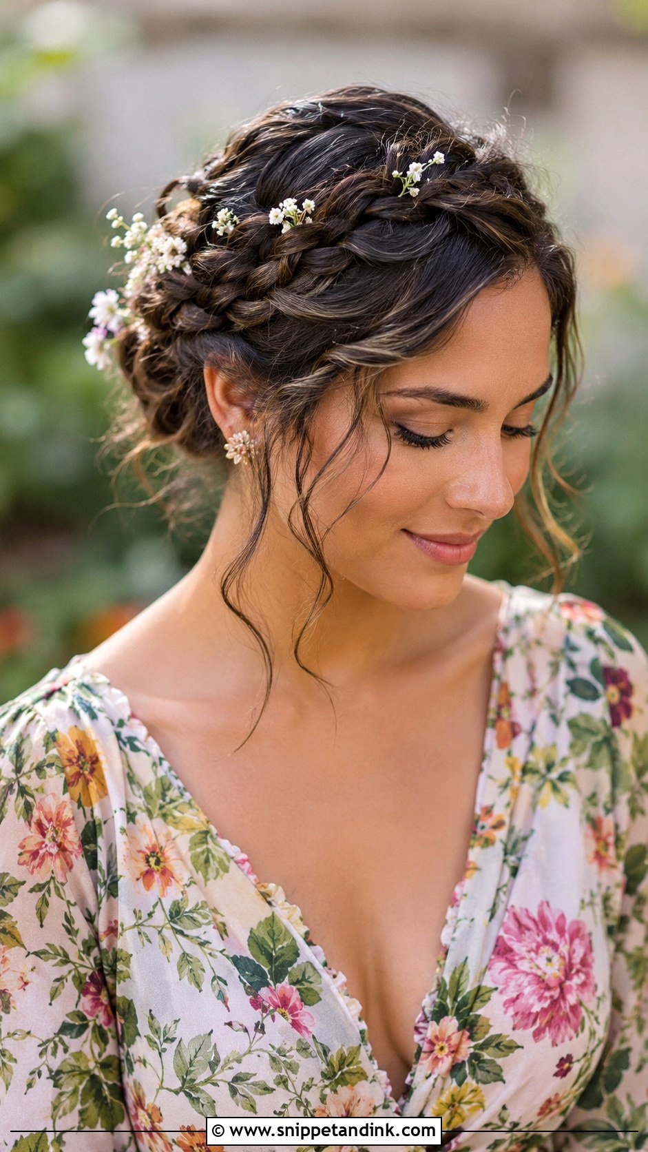 Braided Crown for Short Hair - Snippet and Ink - 30 Short Hair Styles for Wedding Guest