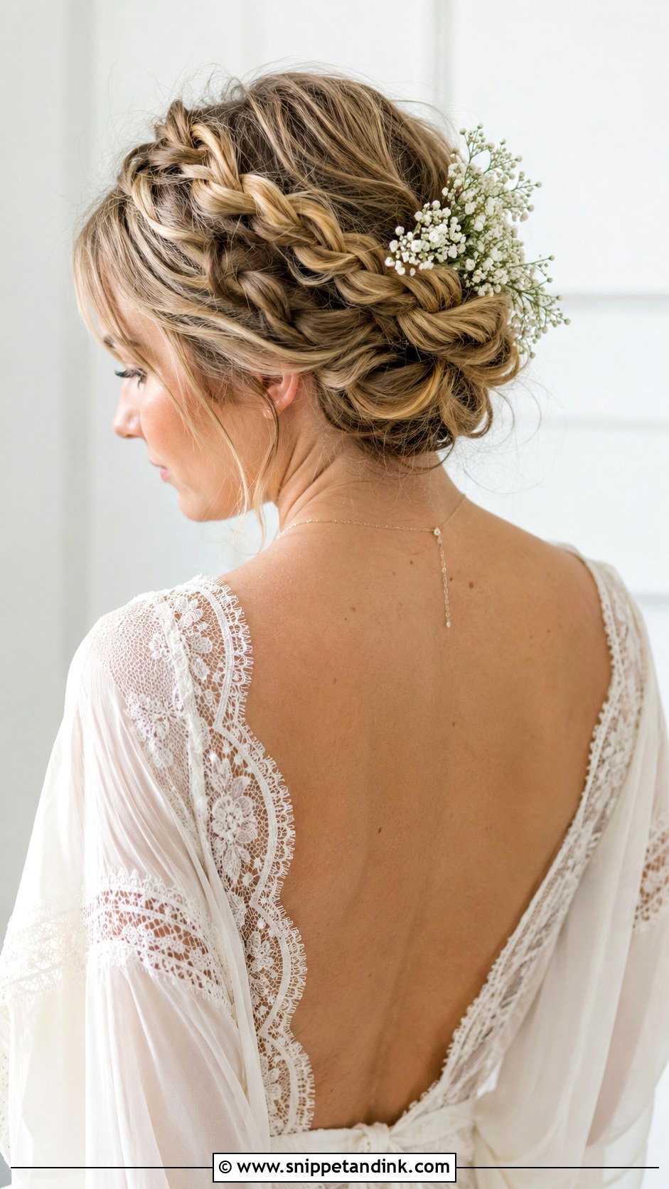 Braided Crown for Short Hair - Snippet and Ink - 20 Short Hair Up Dos for Wedding
