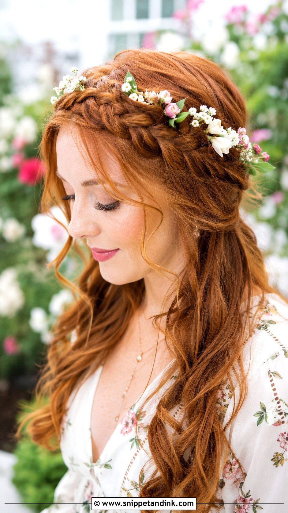 Braided Crown for Summer Weddings - Snippet and Ink - 25 Summer Wedding Guest Hair Ideas
