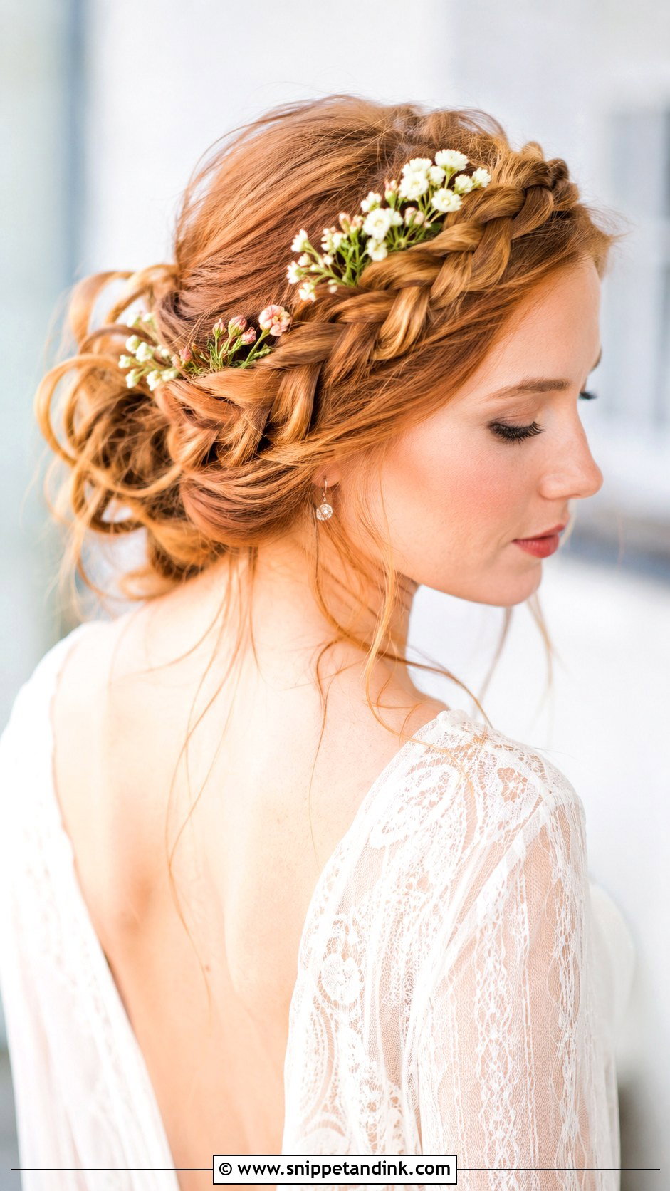 Braided Crown for Wedding Day - Snippet and Ink - 30 Hairstyle for Bride Ideas