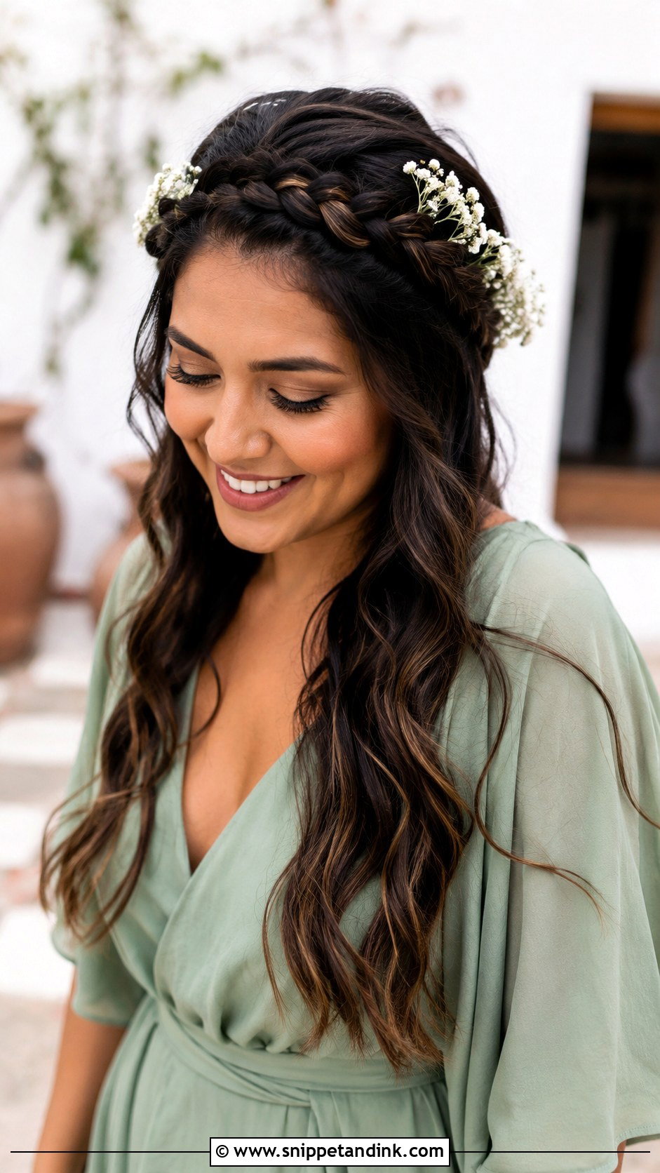 Braided Crown for Wedding Guest - Snippet and Ink - 30 Hairdos for Wedding Guest