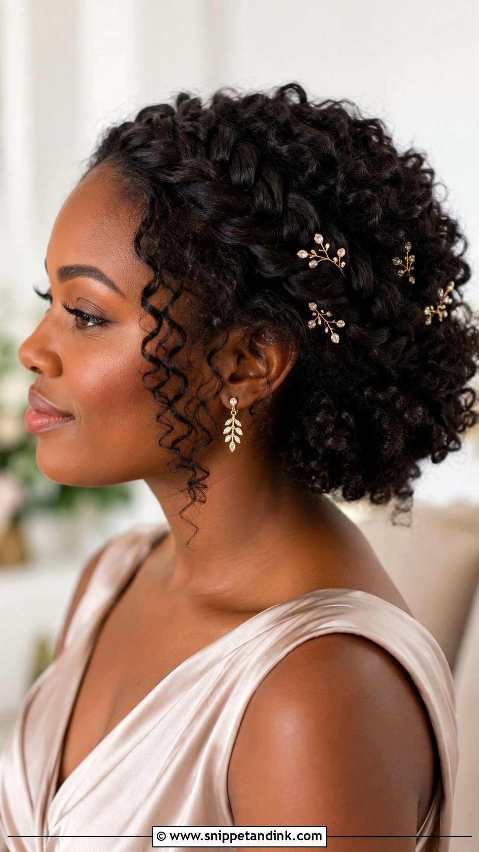Braided Curly Bridesmaid Hairstyle - Snippet and Ink - 20 Bridesmaid Hairstyles with Braids