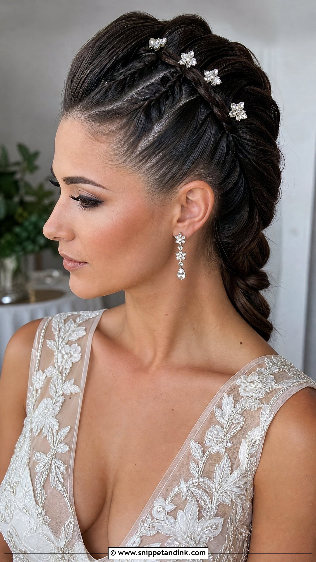 Braided Faux Hawk Wedding Look - Snippet and Ink - 20 Wedding Hair Braids