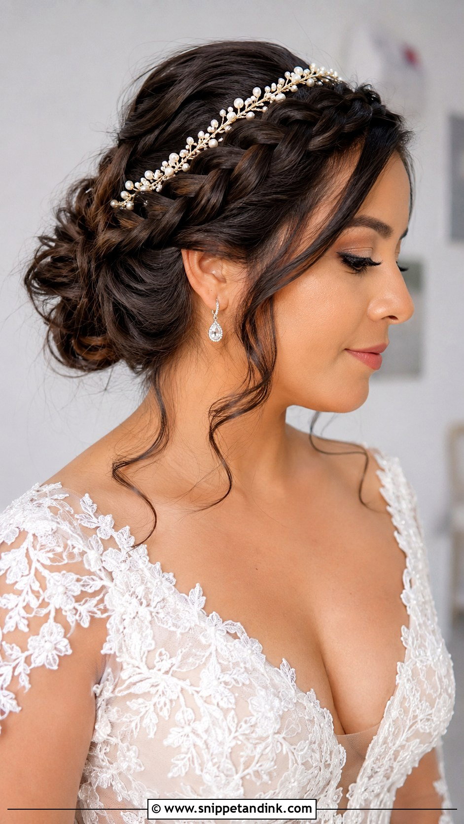 Braided Hairband Wedding Hairstyle - Snippet and Ink - 15 Hairband Wedding Hairstyles