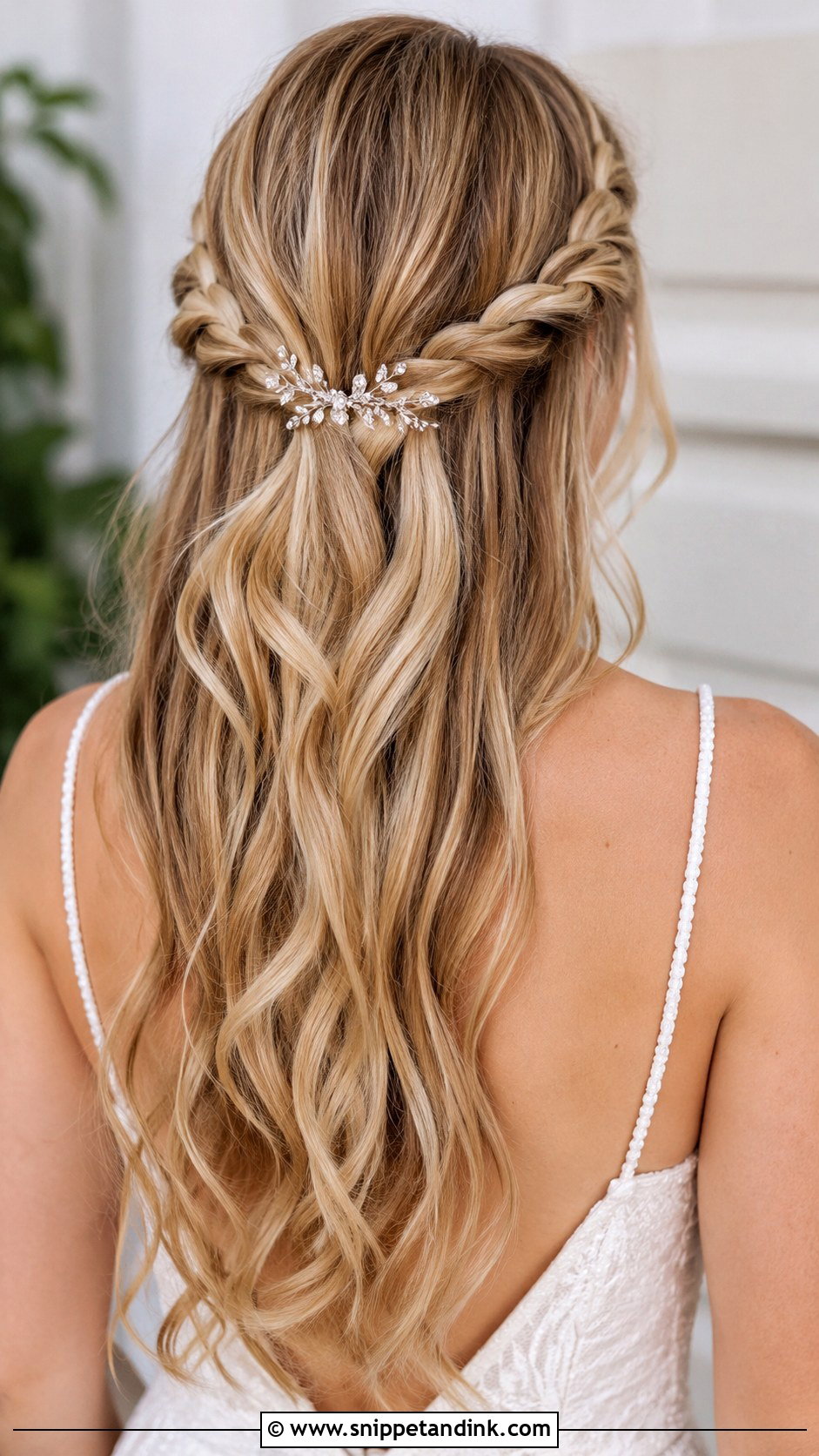 Braided Half Crown - Snippet and Ink - 25 Wedding Hair Braid Ideas