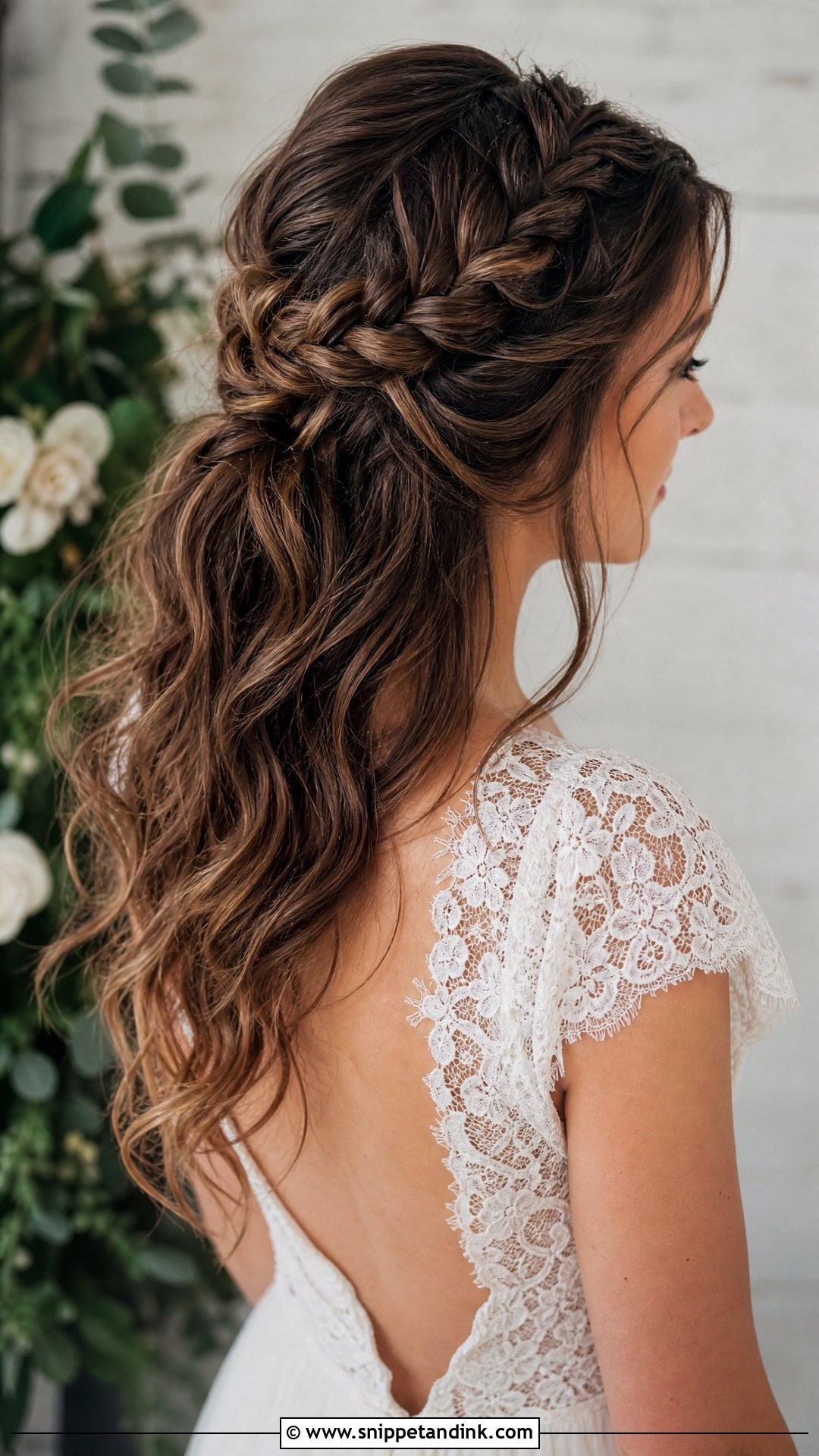 Braided Half Ponytail Wedding Hairstyle - Snippet and Ink - 20 Half Ponytail Wedding Hairstyles