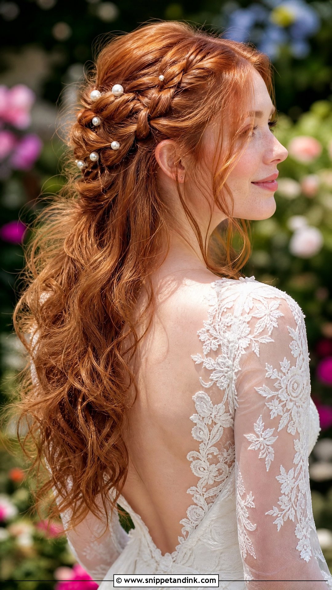 Braided Half Up Bridal Hairstyle - Snippet and Ink - 20 Western Bride Hairstyles