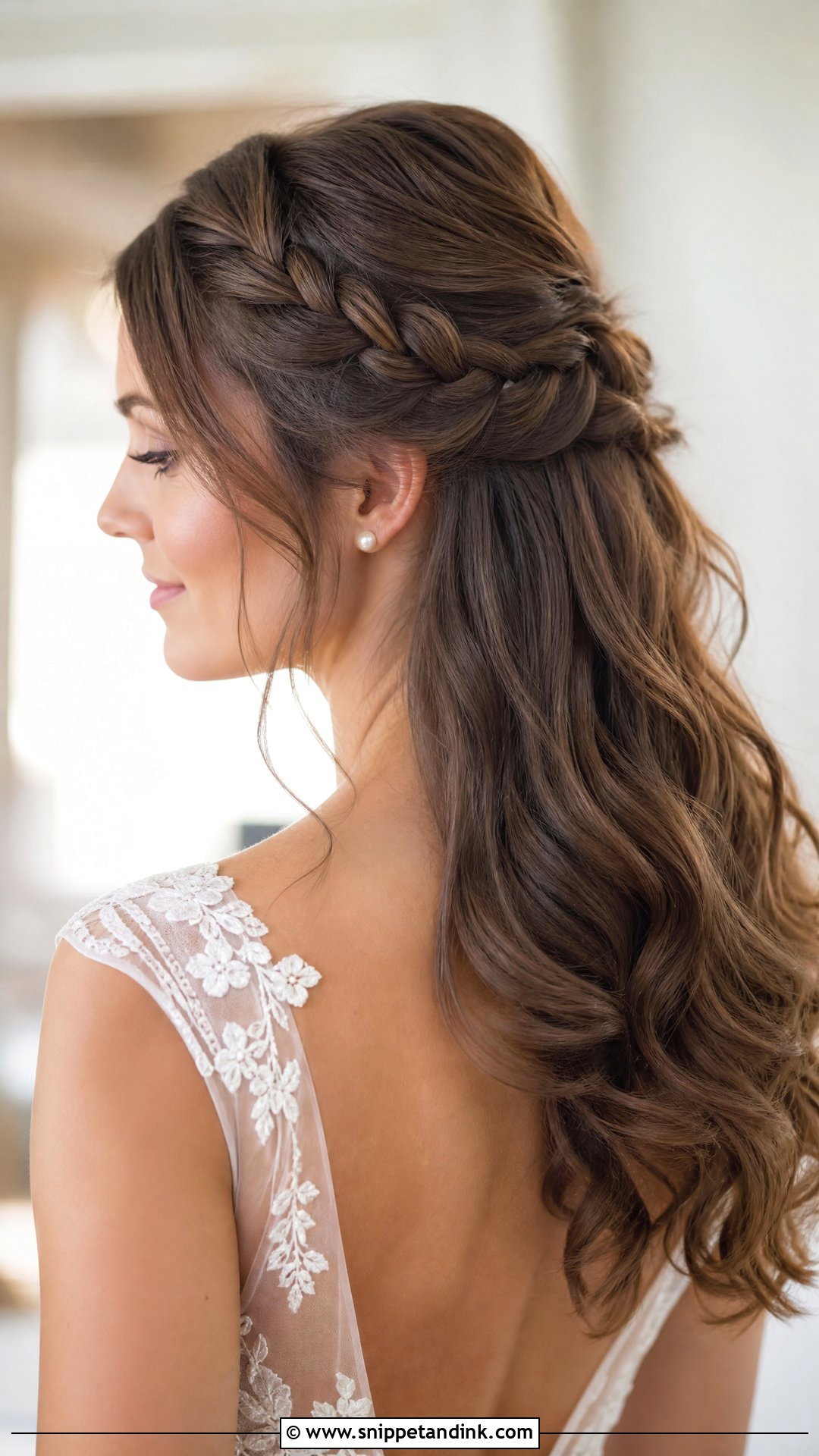 Braided Half Up Bridal Style - Snippet and Ink - 20 Half-Up Bridal Hairstyles