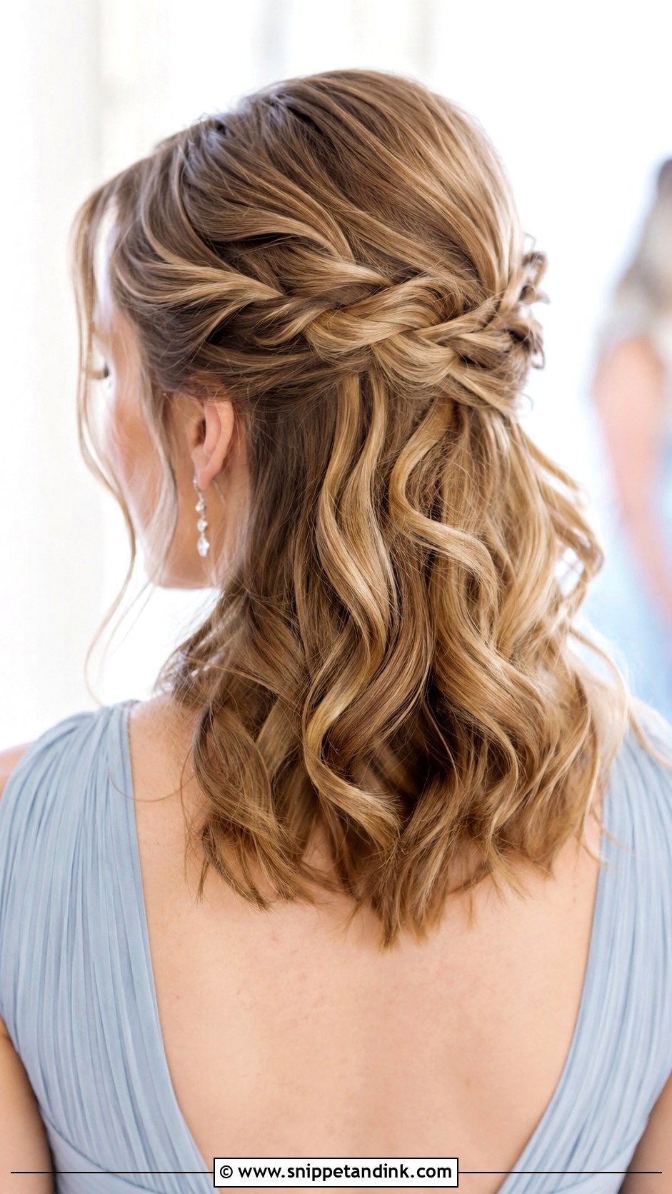Braided Half Up Bridesmaid Hair - Snippet and Ink - 20 Bridesmaid Hairstyles Medium Length Half Up