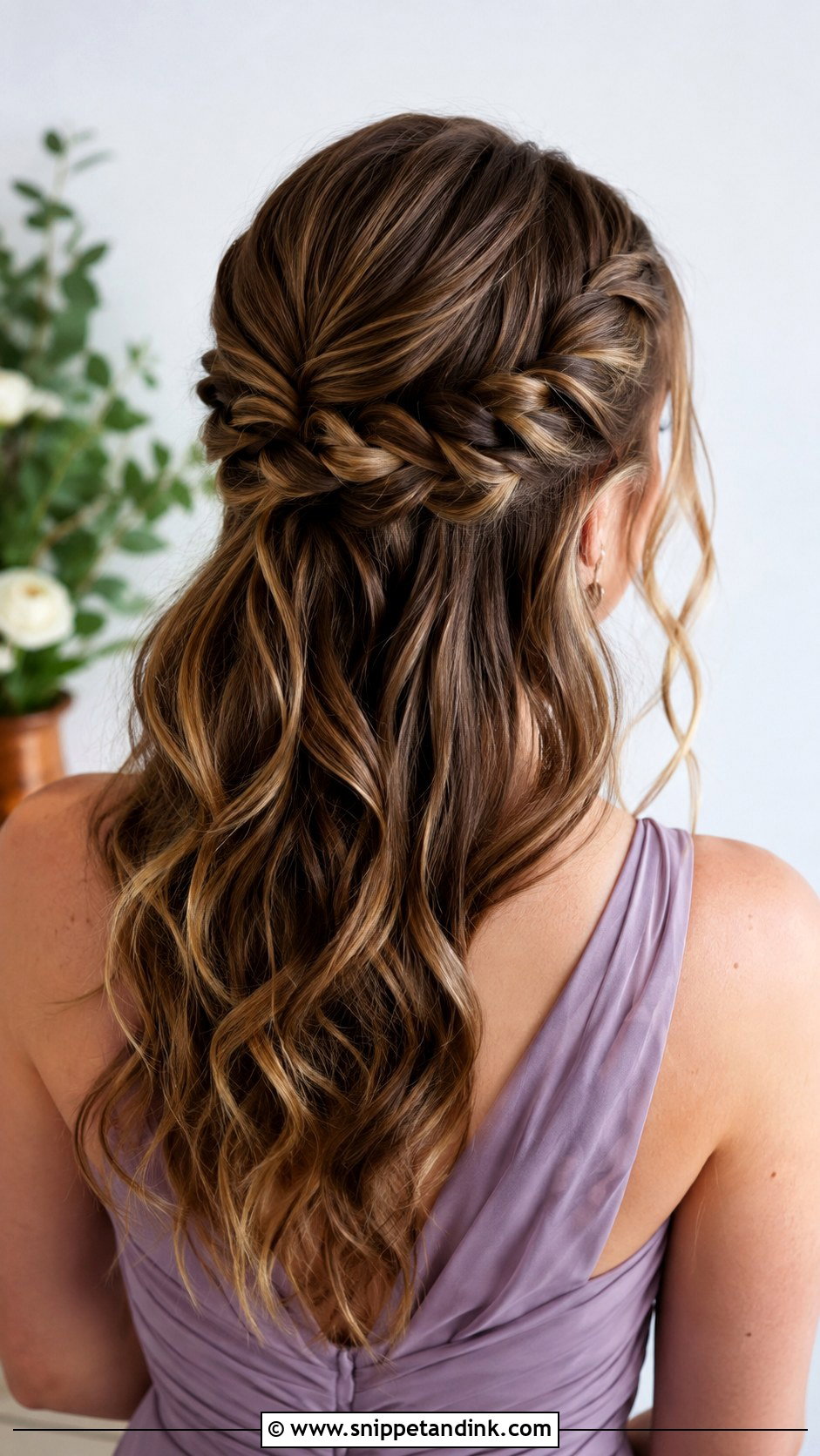Braided Half Up Bridesmaid Hair - Snippet and Ink - 20 Hair Styles for Long Hair for Wedding Bridesmaid