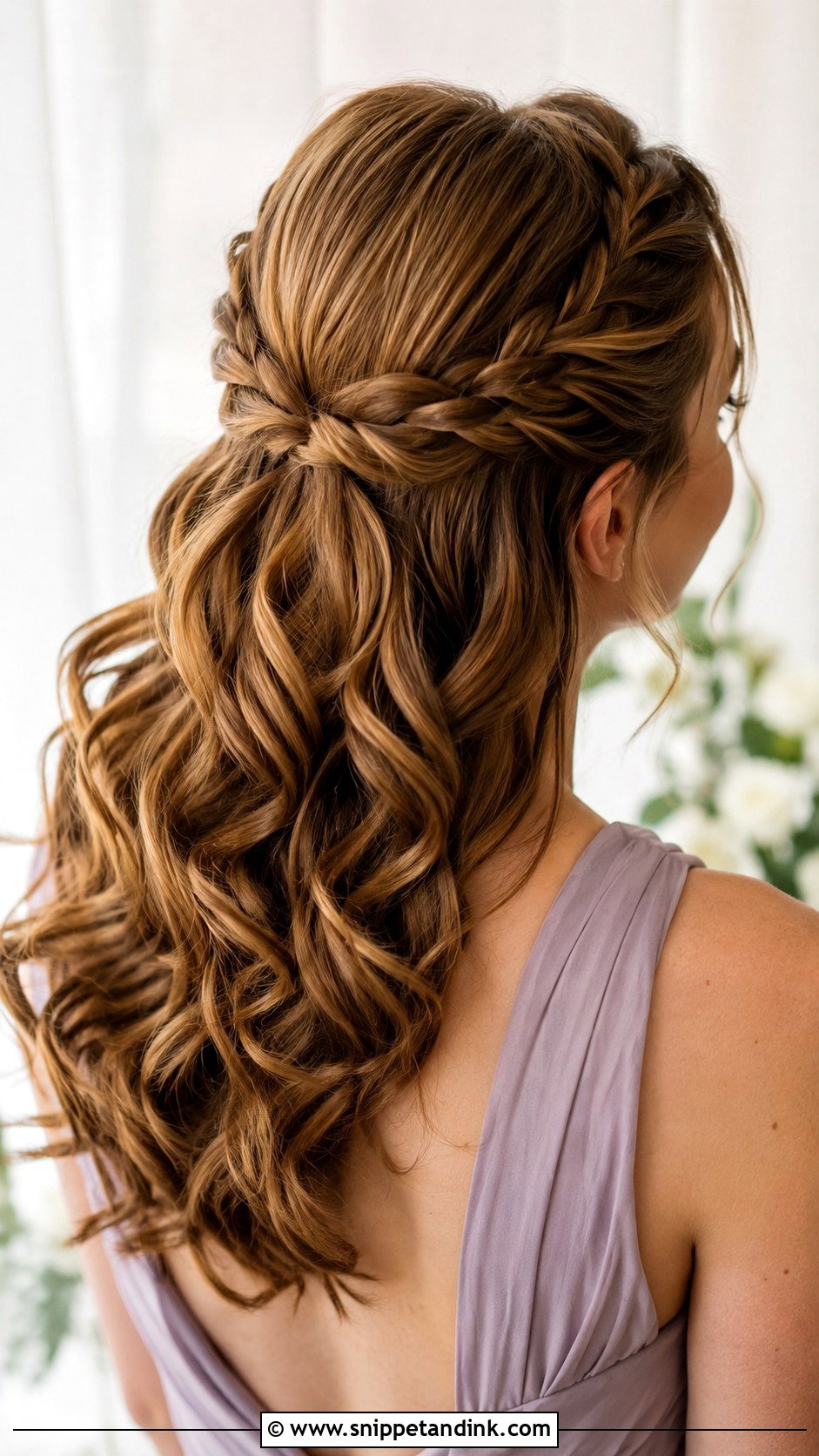 Braided Half Up Bridesmaid Hair Down - Snippet and Ink - 20 Simple Bridesmaid Hairstyles Down