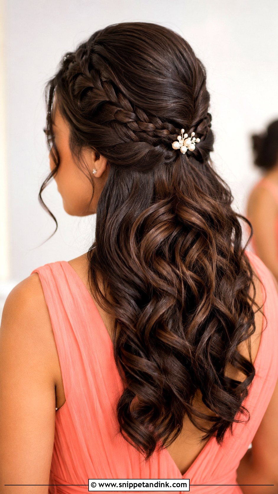 Braided Half Up Bridesmaid Hair - Snippet and Ink - 20 Braid Hairstyles for Wedding Bridesmaid