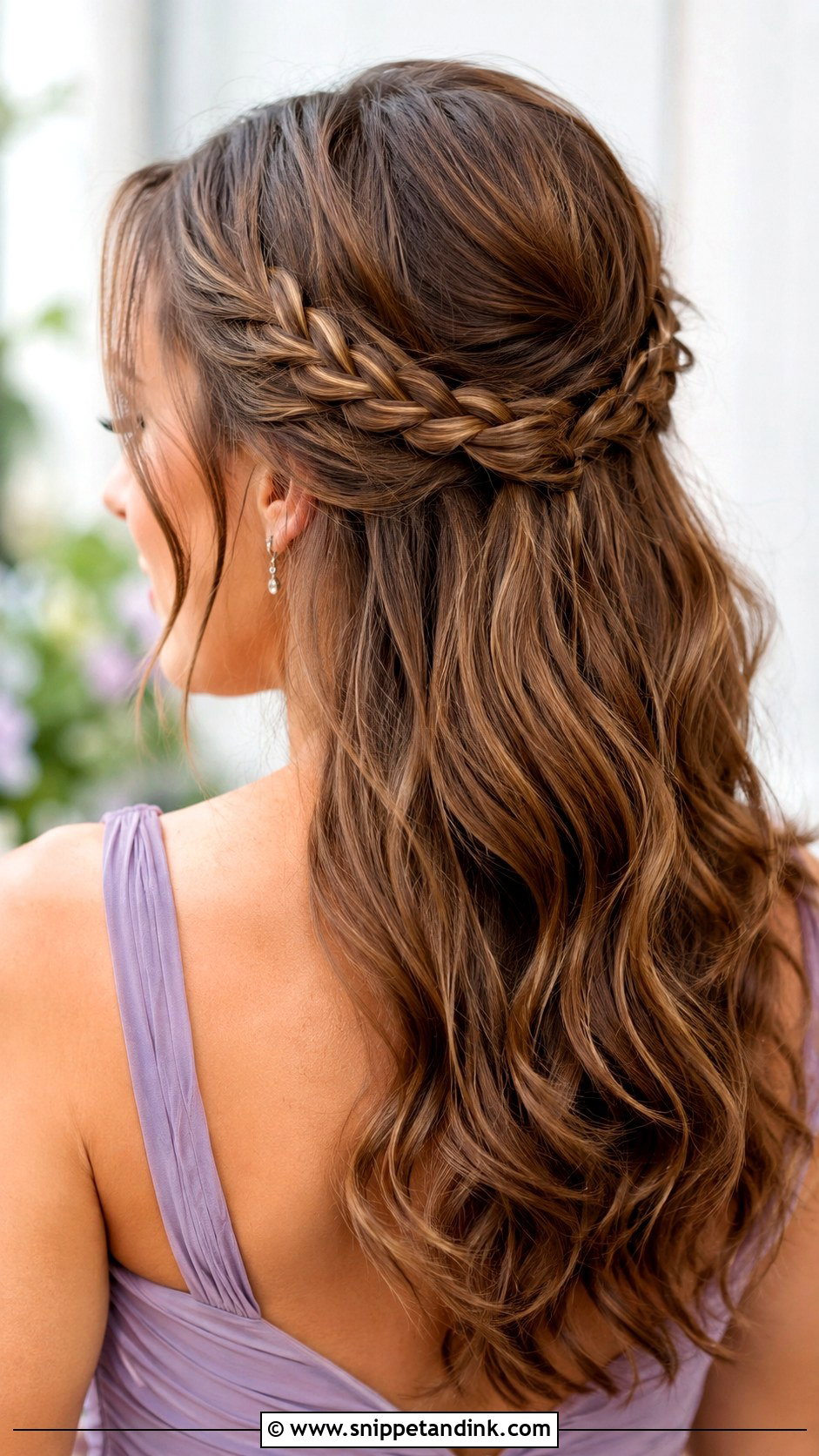 Braided Half Up Bridesmaid Hairstyle - Snippet and Ink - 25 Simple Bridesmaid Hairstyles