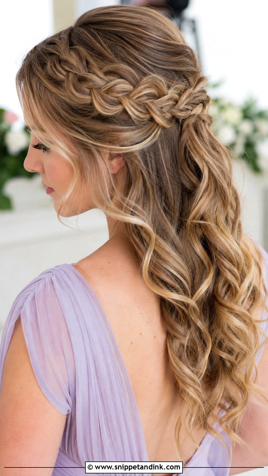 Braided Half Up Bridesmaid Hairstyle - Snippet and Ink - 30 Bridesmaid Hairstyles for Long Hair