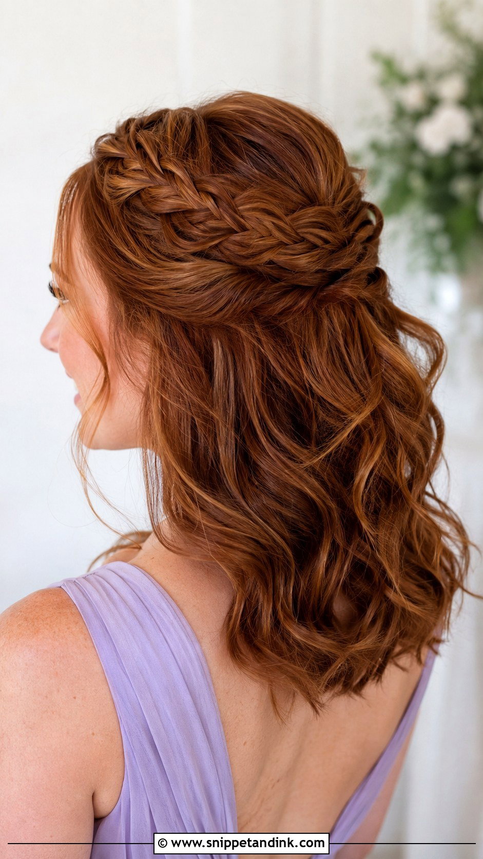 Braided Half Up Bridesmaid Hairstyle For Medium Hair - Snippet and Ink - 20 Bridesmaid Hairstyles Mid Length