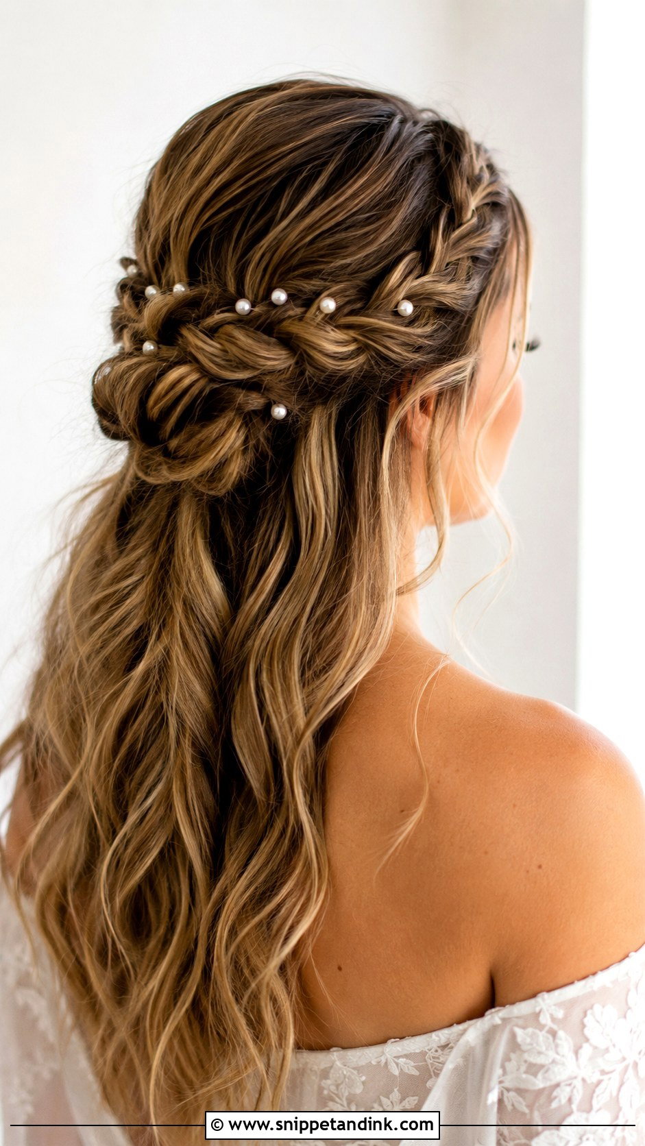 Braided Half Up Bun Wedding Hairstyle - Snippet and Ink - 15 Half-Up Bun Wedding Hairstyles