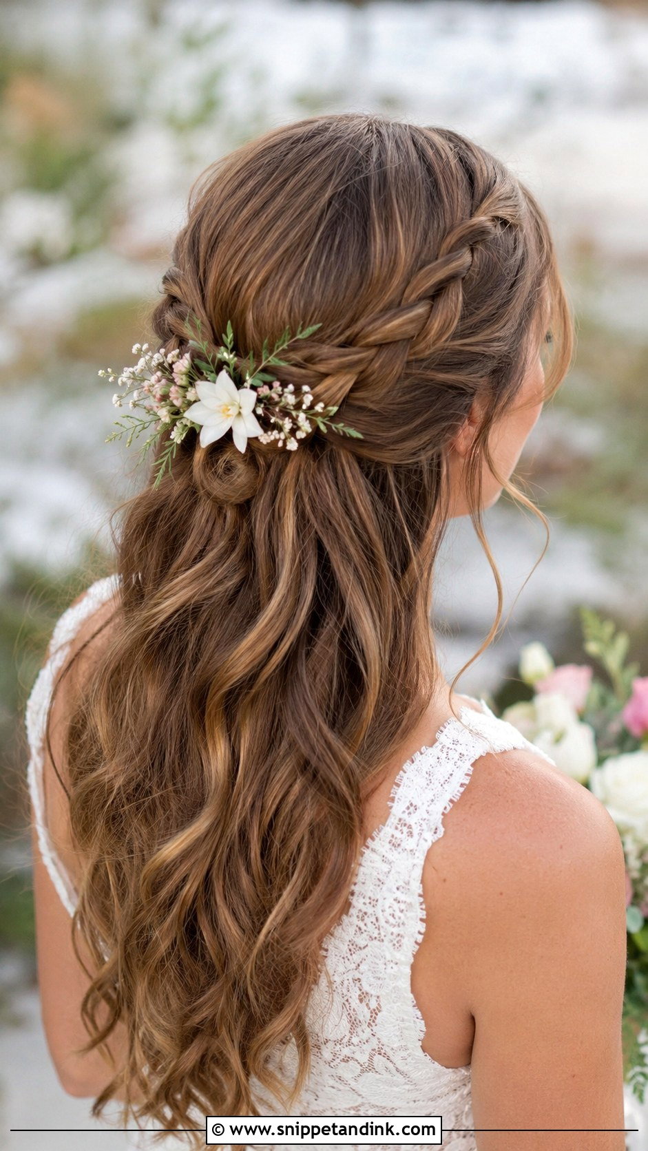 Braided Half Up Crown - Snippet and Ink - 30 Simple Wedding Hair Ideas