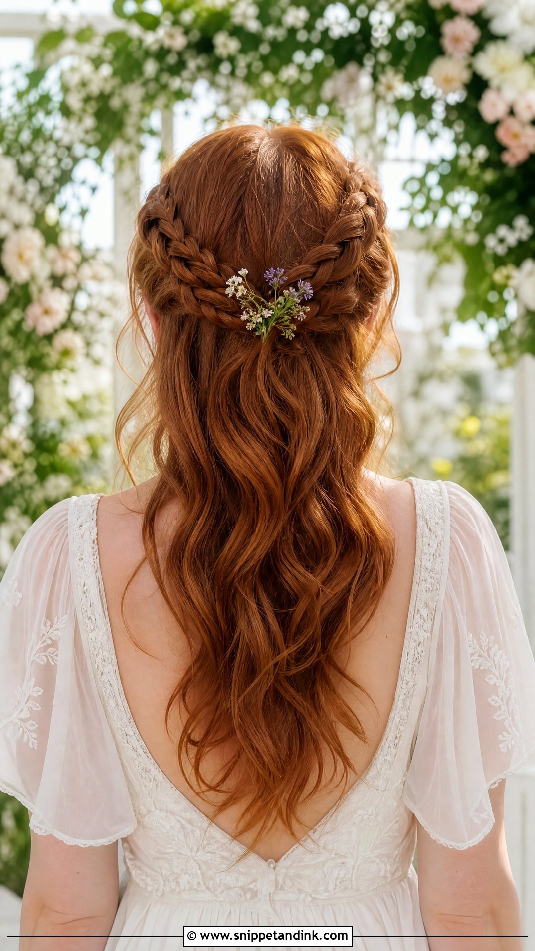 Braided Half Up Crown - Snippet and Ink - 20 Medium Length Wedding Guest Hairstyles