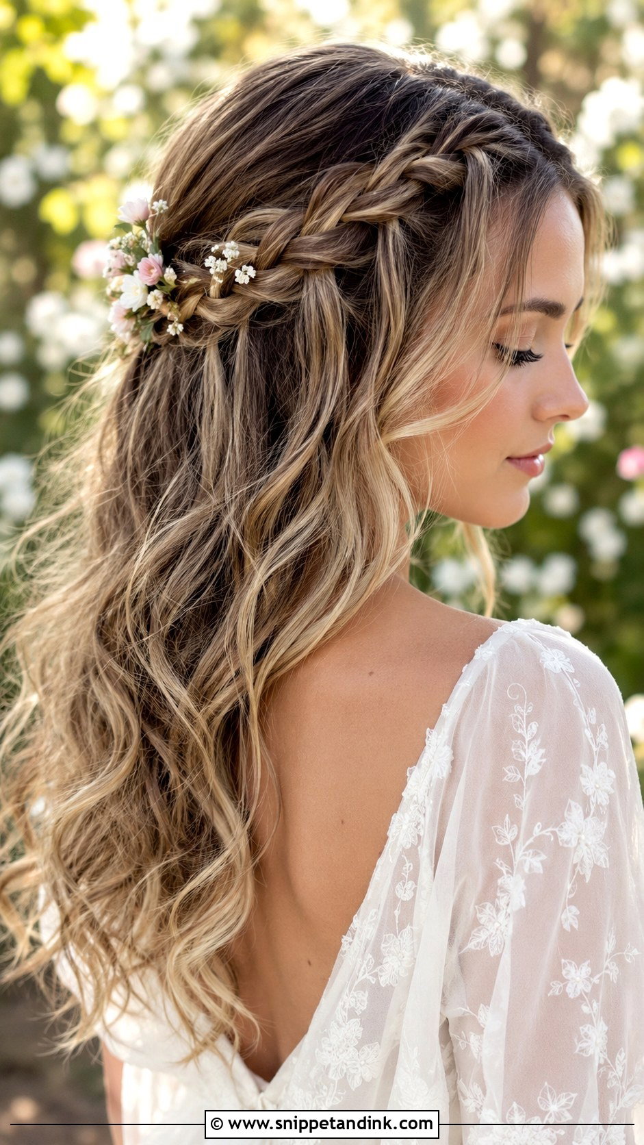 Braided Half Up Engagement Look - Snippet and Ink - 25 Hair Styles for Engagement