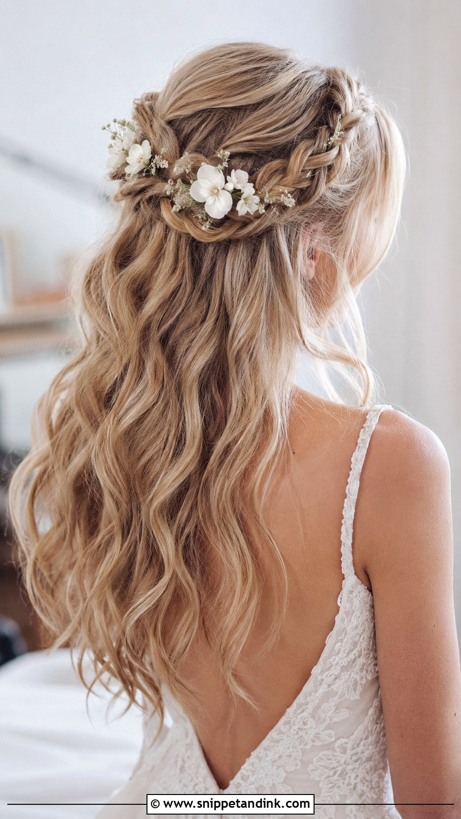 Braided Half Up Half Down - Snippet and Ink - 25 Braided Wedding Hair Ideas