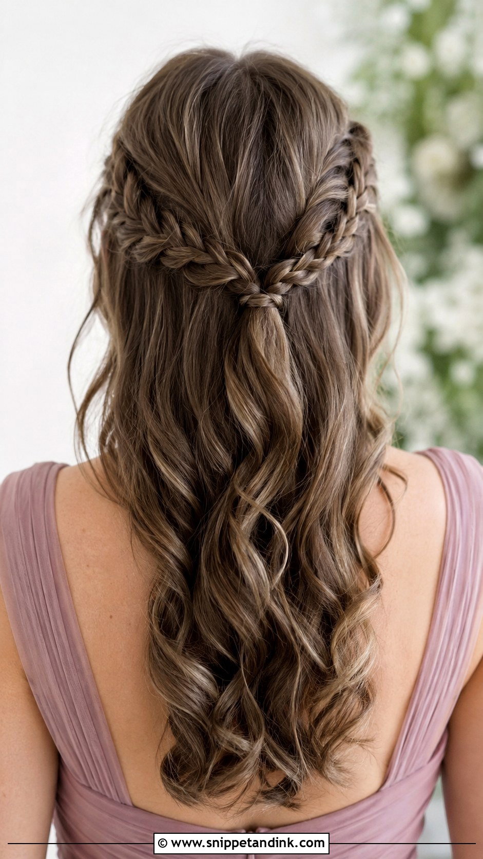 Braided Half Up Half Down Bridesmaid Hair - Snippet and Ink - 20 Bridesmaid Hair with Braid Ideas
