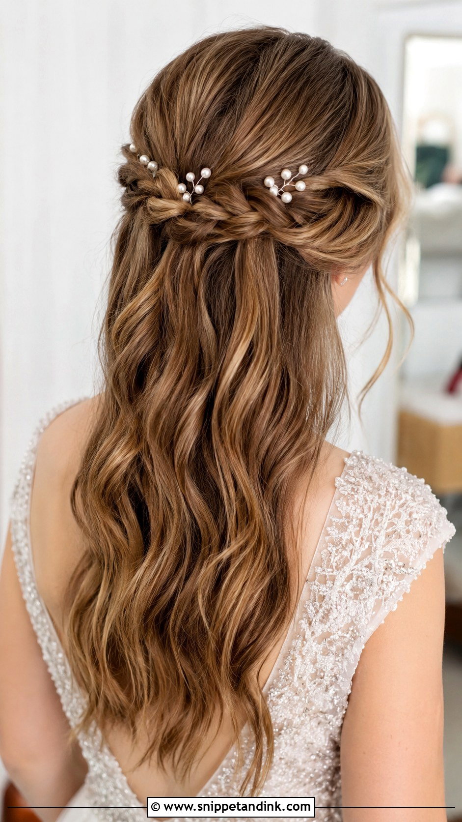 Braided Half Up Half Down Wedding Hair - Snippet and Ink - 25 Half-Up Half-Down Hair for Wedding Ideas