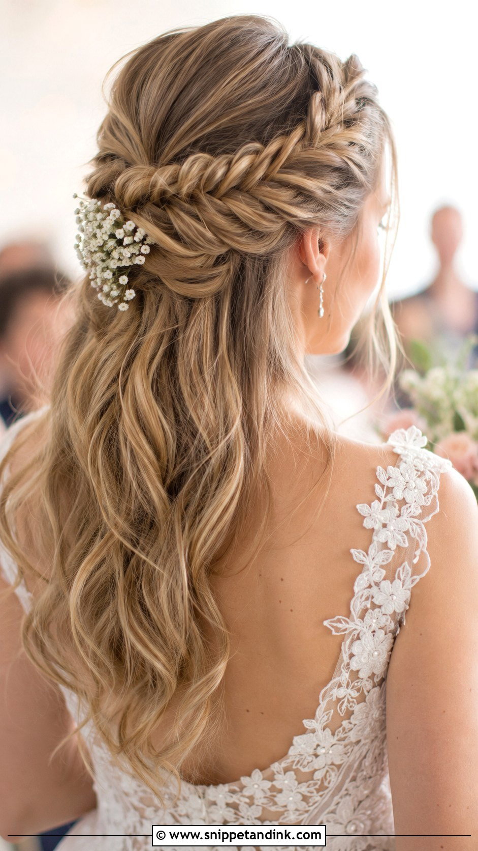 Braided Half Up Half Down Wedding Style - Snippet and Ink - 30 Hairstyles for Marriage