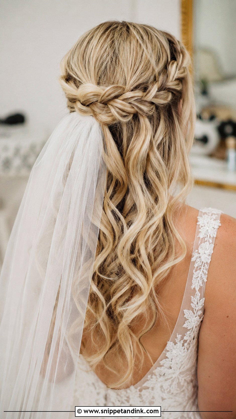 Braided Half Up Half Down Wedding Style - Snippet and Ink - 25 Braided Wedding Hairstyles