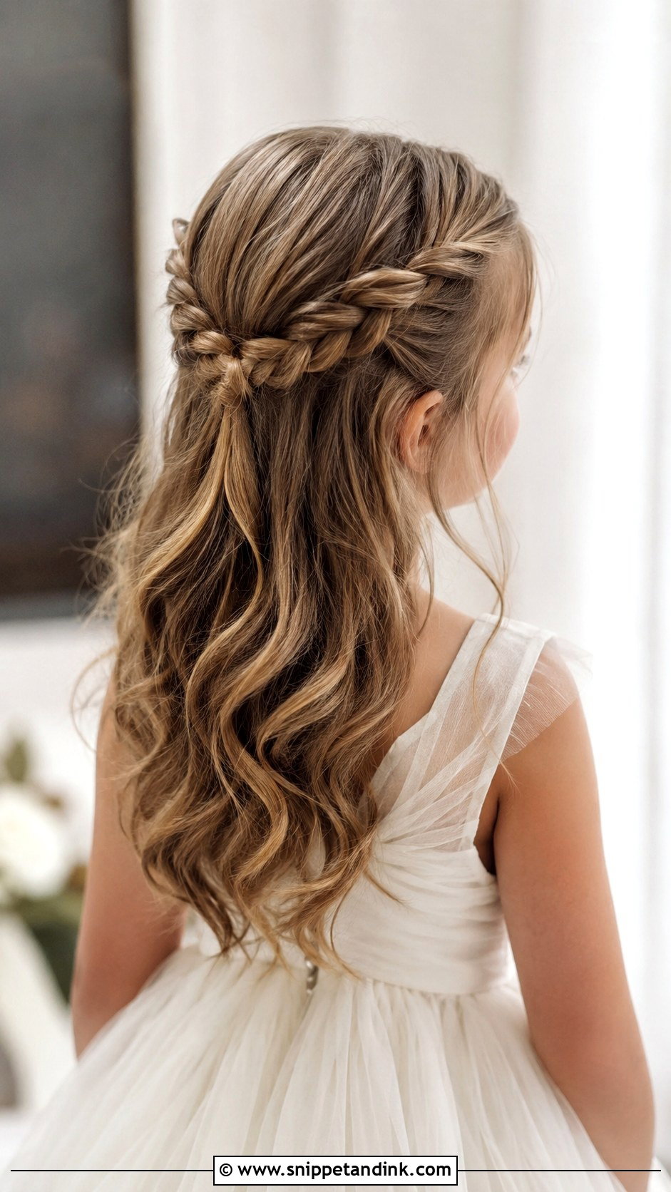 Braided Half Up Jr Bridesmaid Hair - Snippet and Ink - 25 Jr Bridesmaid Hairstyles